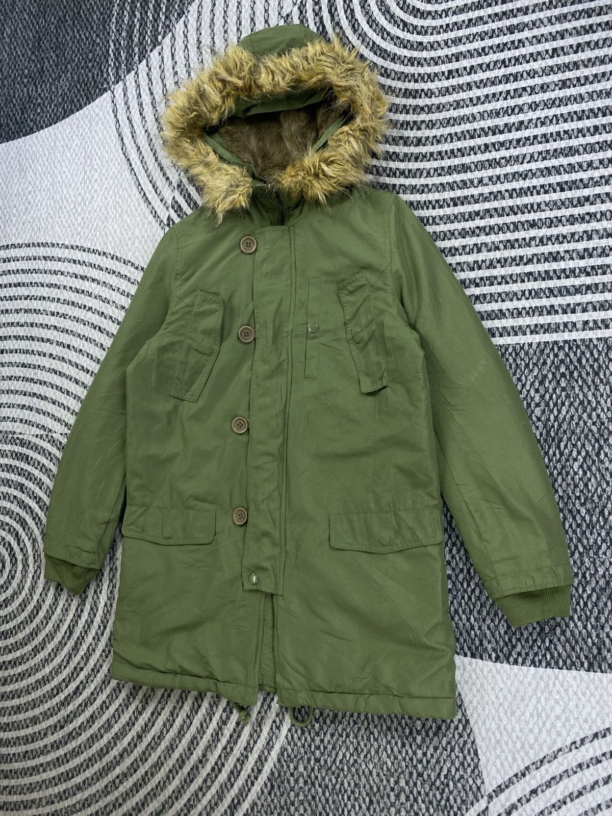 MOUSSY Vintage AZUL By Moussy Faux Fur Parka Hooded Long Jacket Size US M / EU 48-50 / 2 - 4 Thumbnail