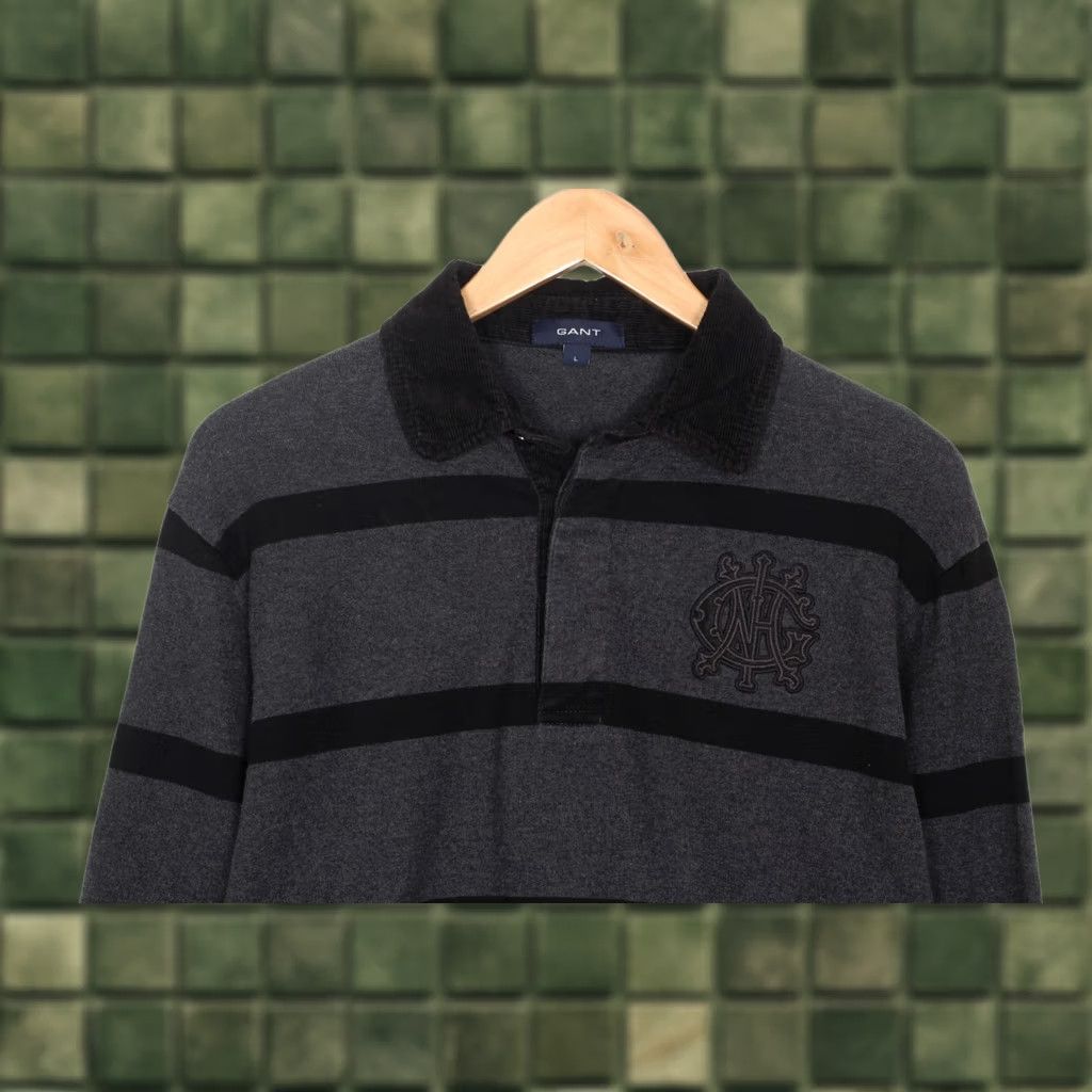 Gant GANT Polo Rugby Shirt Men L Long Sleeve Striped VR2817 Size US L / EU 52-54 / 3 - 1 Thumbnail
