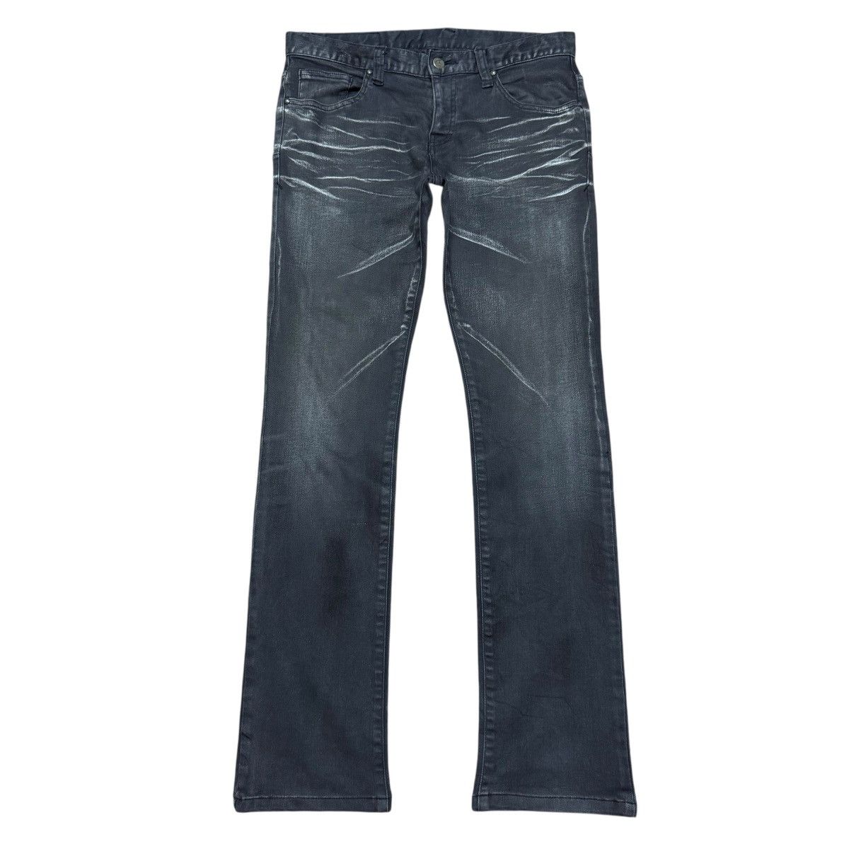 Tornado Mart Grey Denim Low Flare Jeans Clawmark