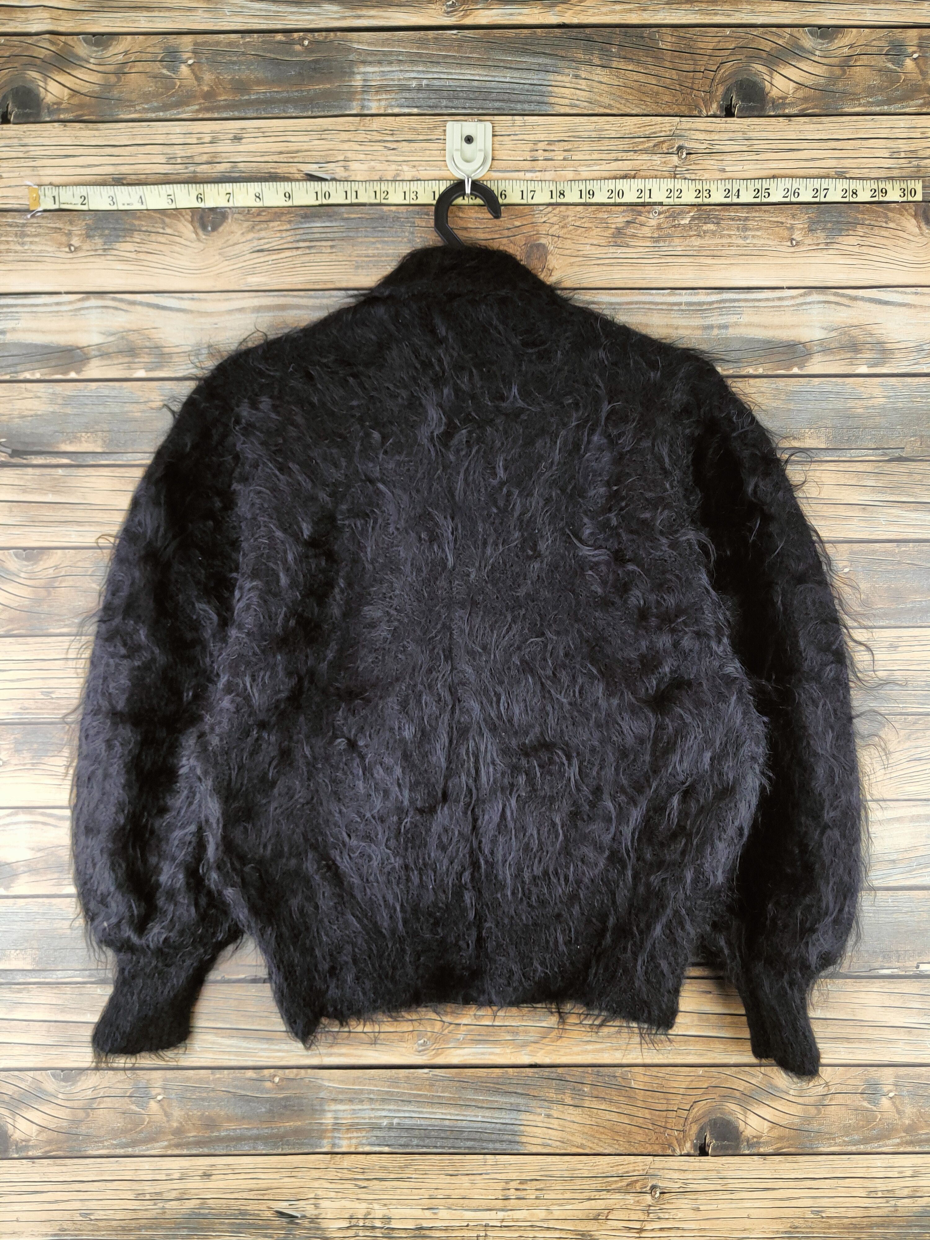 Japanese Brand DL Japa vintage shaggy Black Fur Mohair Knitwear #46-486 Size M / US 6-8 / IT 42-44 - 7 Thumbnail