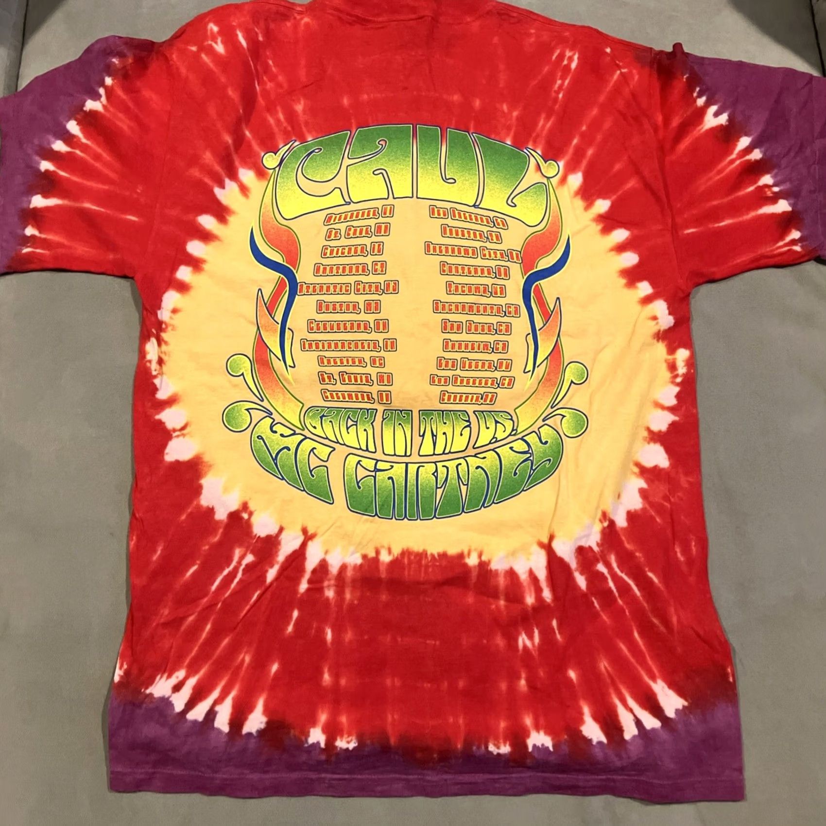 Tultex VINTAGE Paul McCartney 2002 Back In The US Tour Tie Dye T Shirt L RARE Size US L / EU 52-54 / 3 - 5 Thumbnail