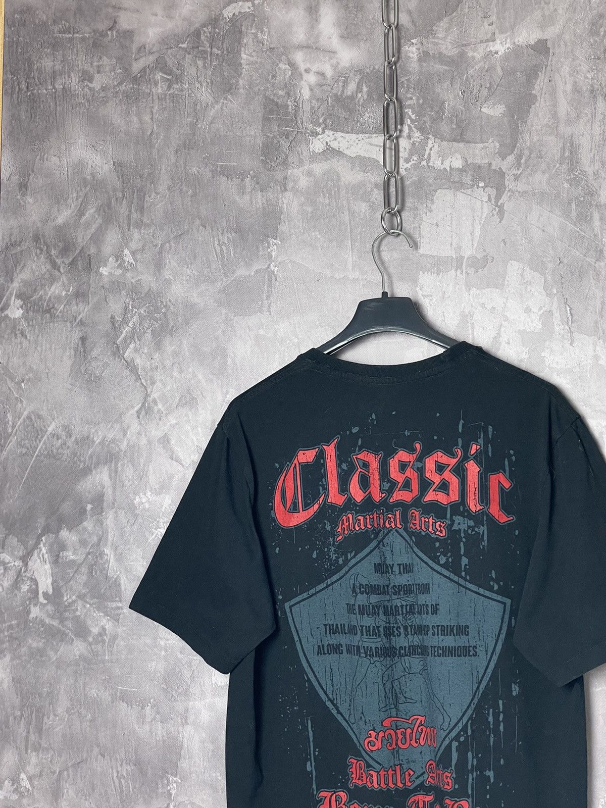 Band Tees × Japanese Brand × Vintage Vintage Y2K Muay Thai Boxing Double Sided T-Shirt Size US L / EU 52-54 / 3 - 13 Thumbnail