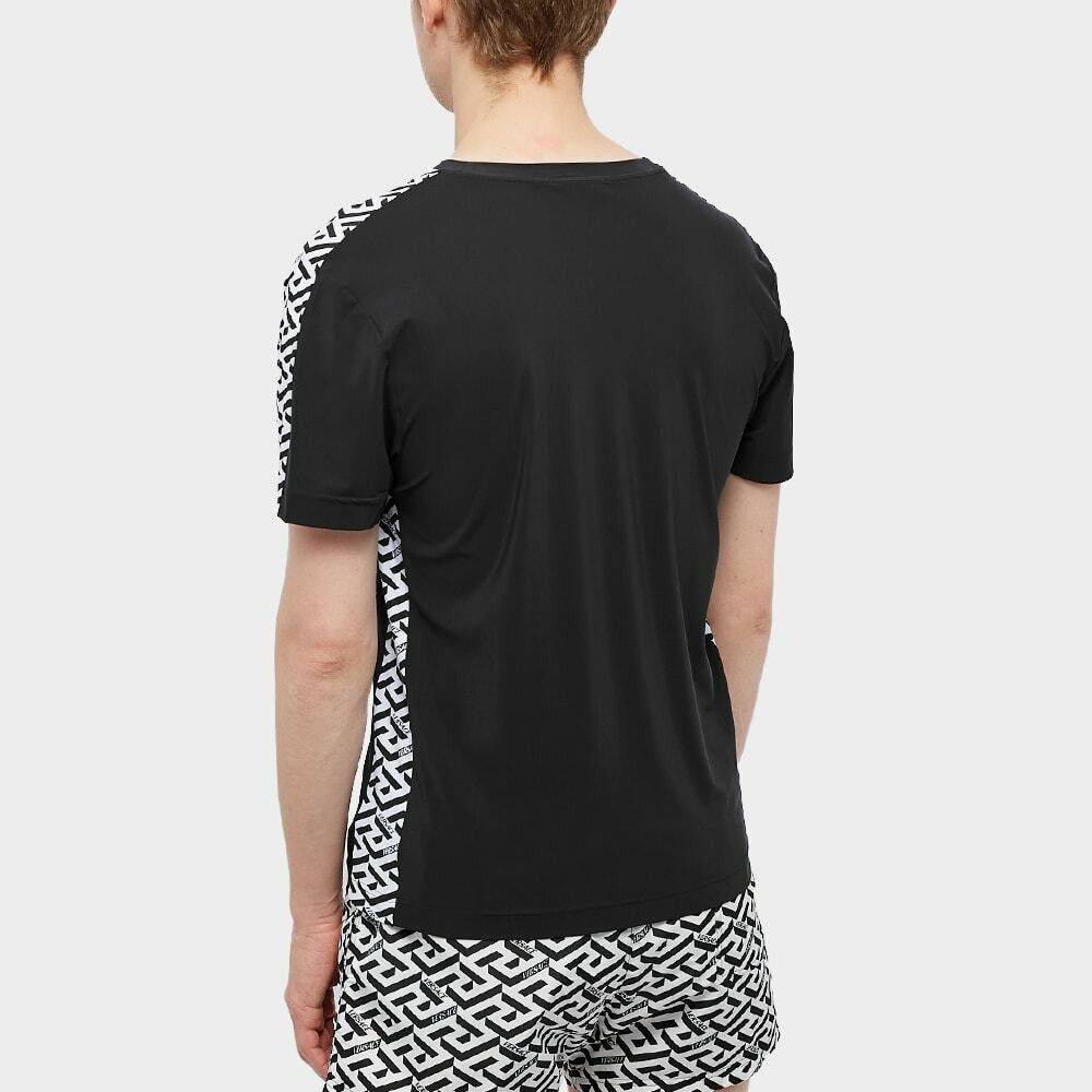 Versace VERSACE black & white La Greca nylon gym t-shirt Large Size US L / EU 52-54 / 3 - 3 Thumbnail