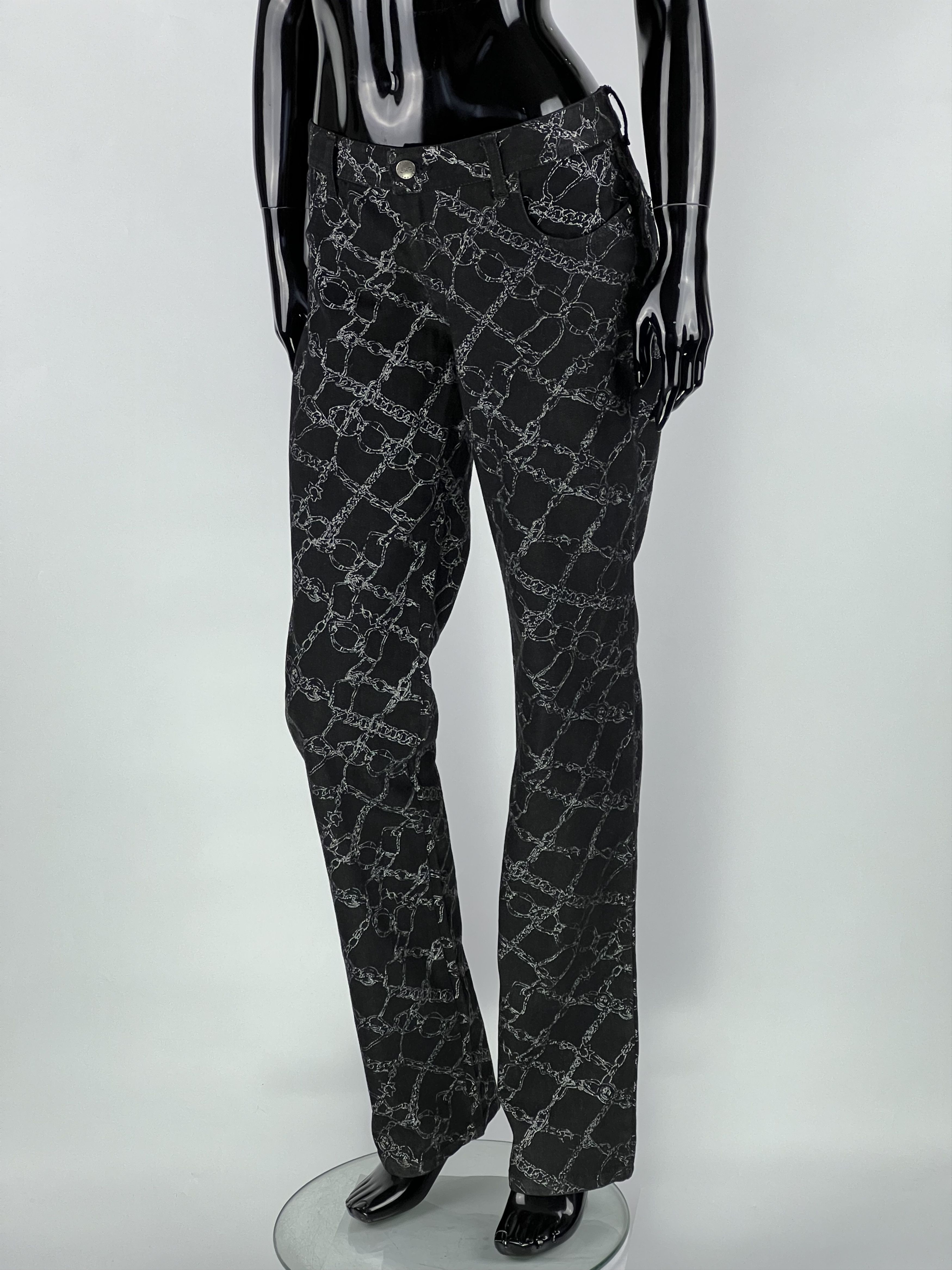 Costume National CNC Costume National Chain Full Print Jeans Denim Pants Size 30" / US 8 / IT 44 - 1 Thumbnail
