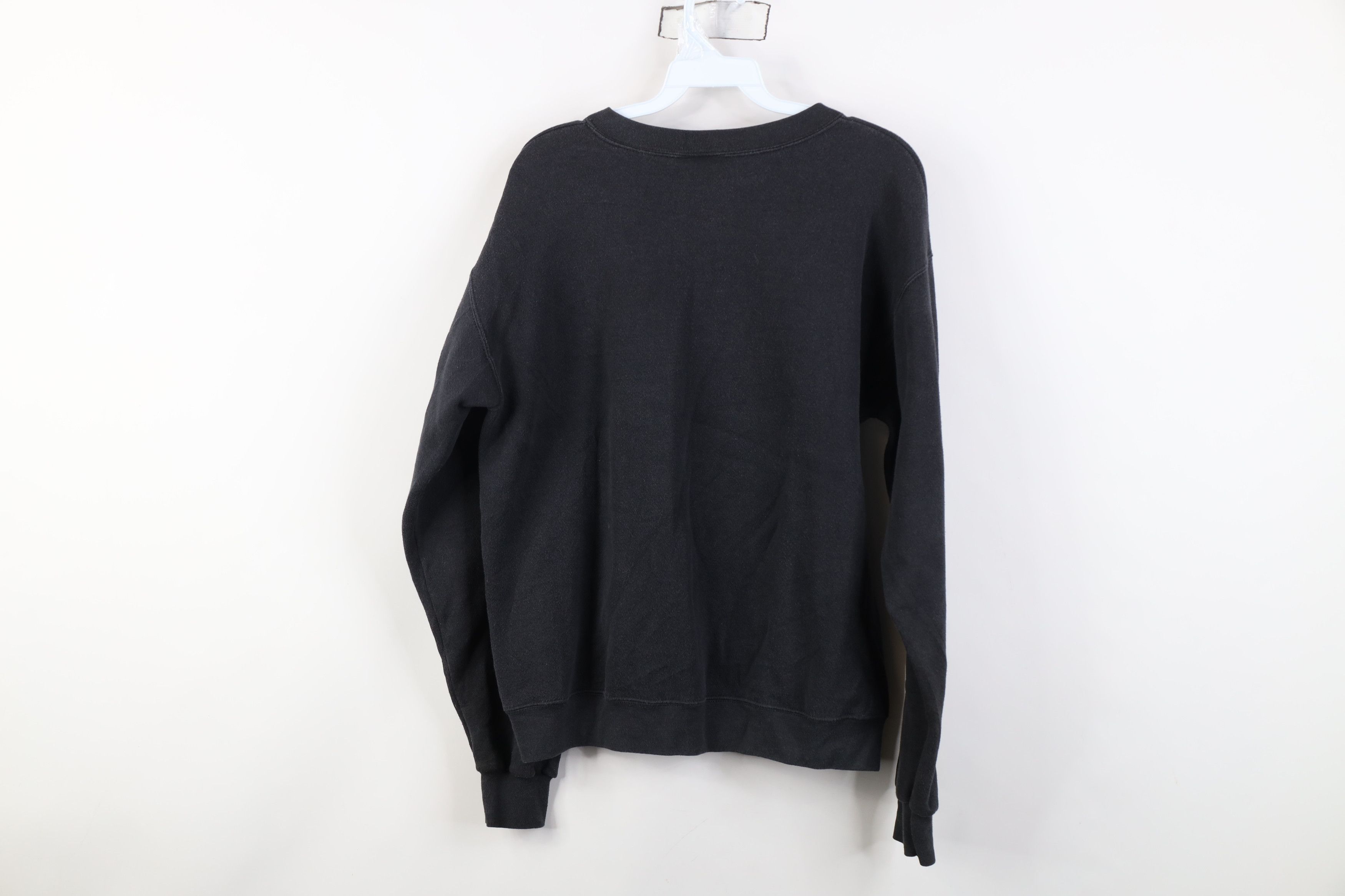 Vintage Vintage 90s Streetwear Blank Crewneck Sweatshirt Black Size L / US 10 / IT 46 - 11 Thumbnail