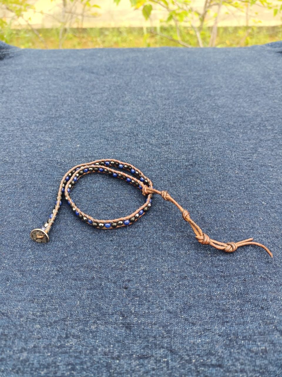 Chan Luu Chan Luu 925 Silver Beaded Leather Wrap Bracelet Size ONE SIZE - 1 Thumbnail