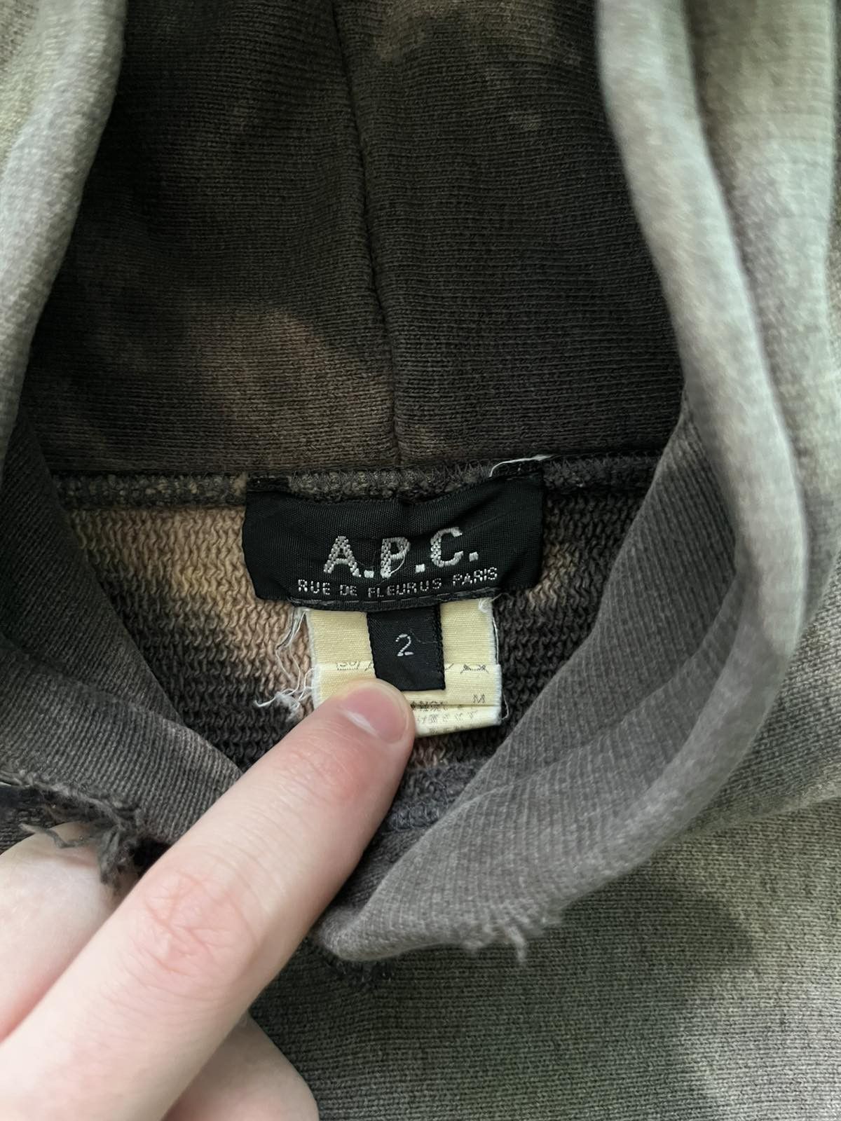 A.P.C. A.P.C Vintage Brown Custom Hoodie Streetwear Size US L / EU 52-54 / 3 - 10 Thumbnail