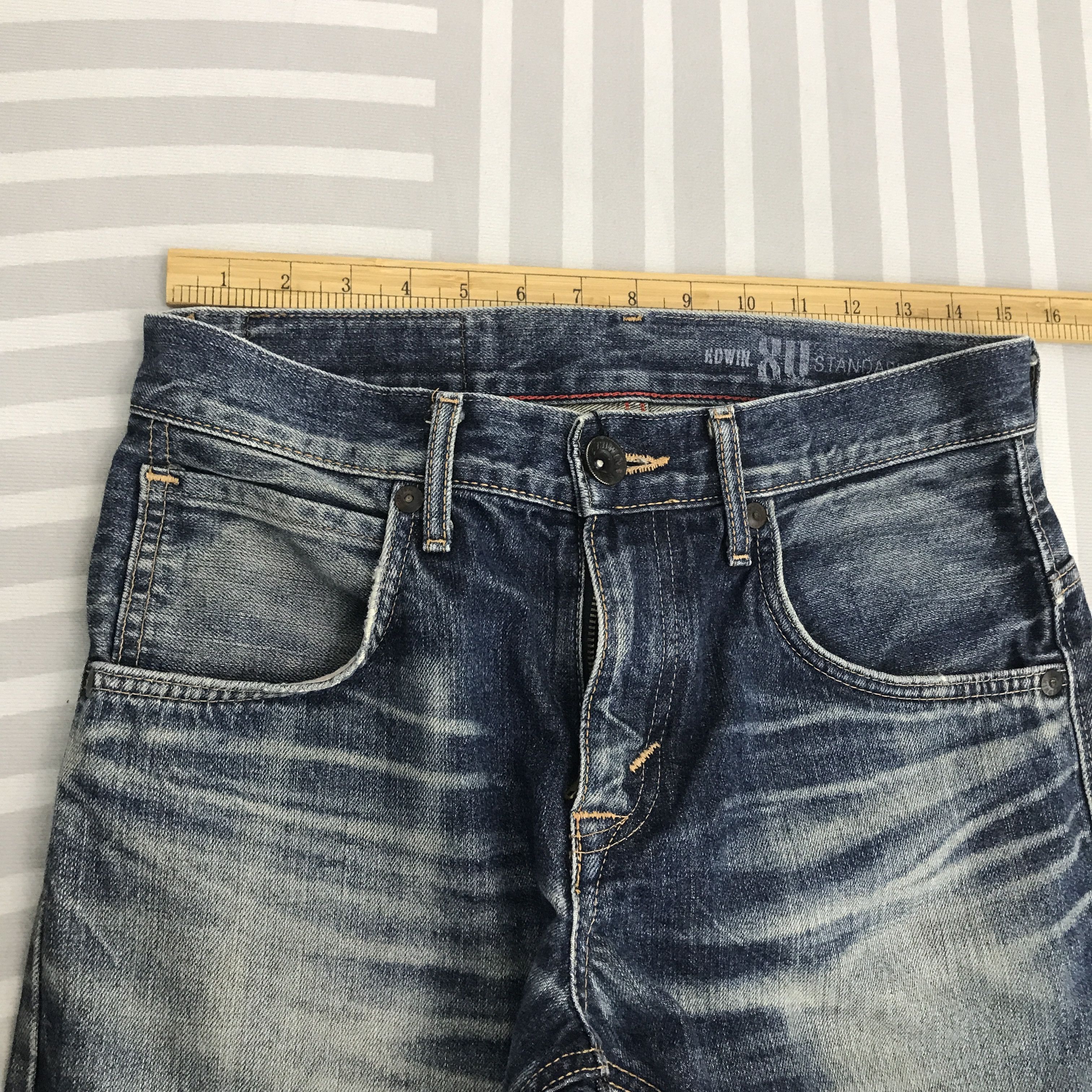 Edwin × Vintage Vintage Japan design Edwin Distressed Denim pants Size US 30 / EU 46 - 7 Thumbnail