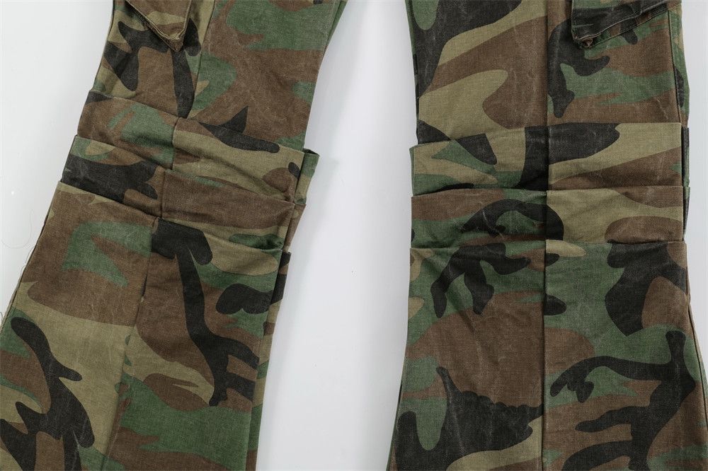 Designer × Japanese Brand × Vintage utility punk grunge bootcut flared pleased cargo pants Size US 30 / EU 46 - 7 Thumbnail