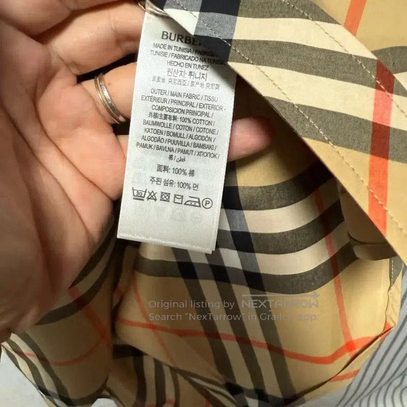 Burberry Burberry Khaki Logo Check Short Sleeve Shirt. Size US L / EU 52-54 / 3 - 6 Thumbnail