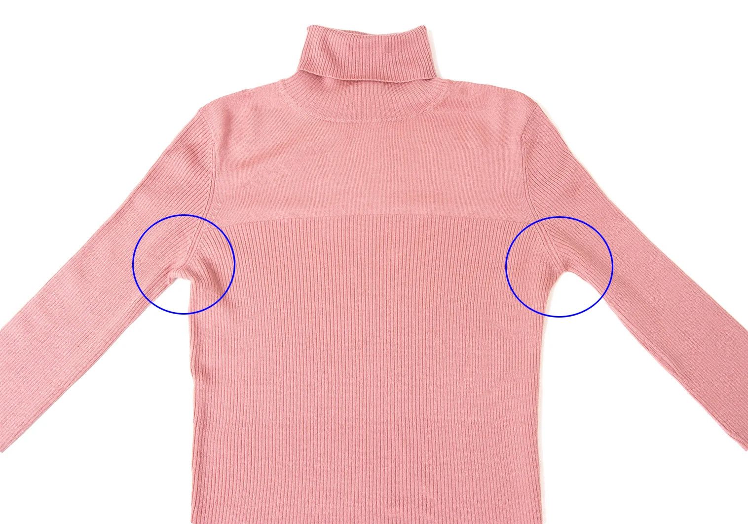 Jean Paul Gaultier Wool Ribbed Turtle Neck Knit Sweater in Pink, Size 48 Size US M / EU 48-50 / 2 - 2 Thumbnail