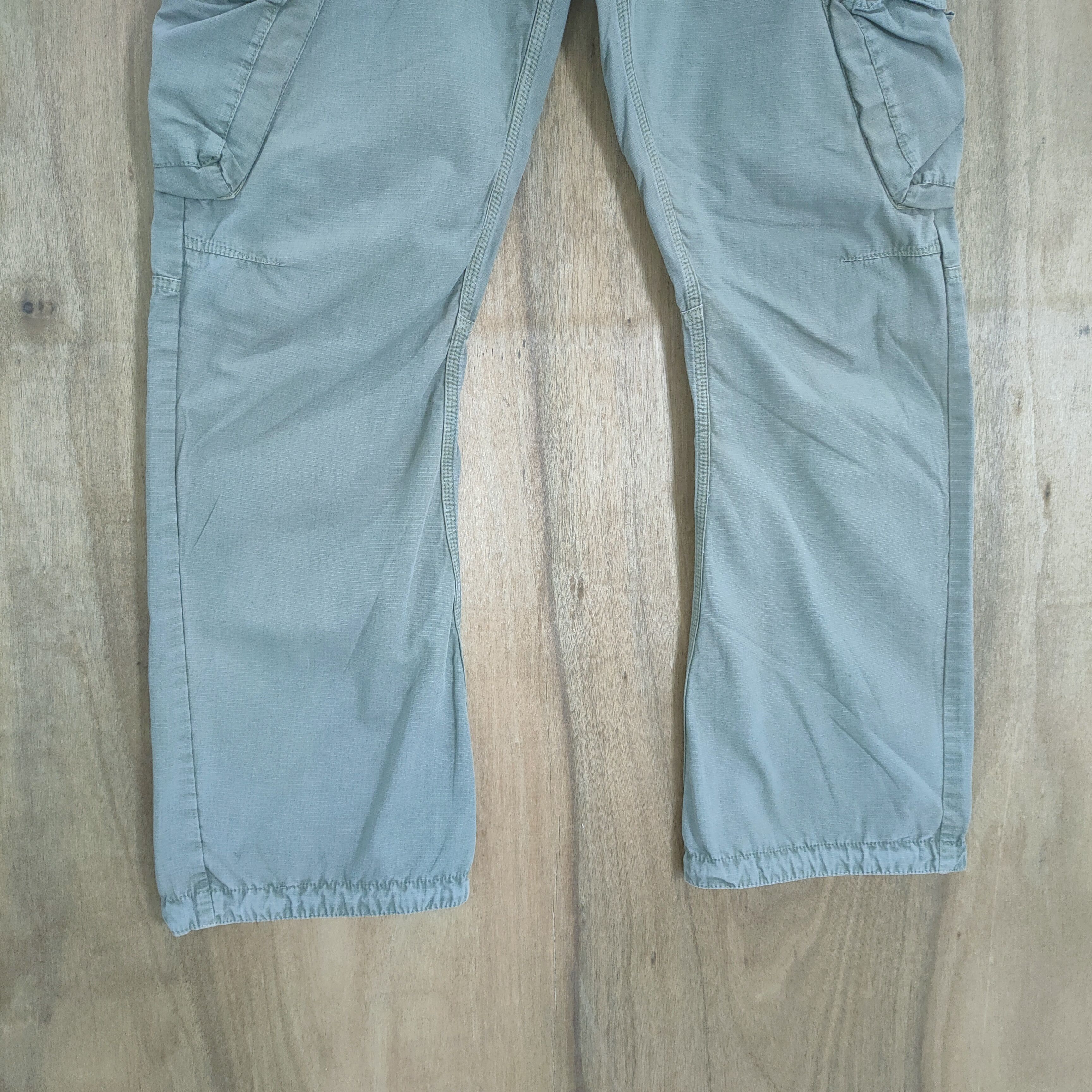 Japanese Brand VINTAGE 55D TWIS LEG FADED CARGO PANTS Size US 30 / EU 46 - 4 Thumbnail