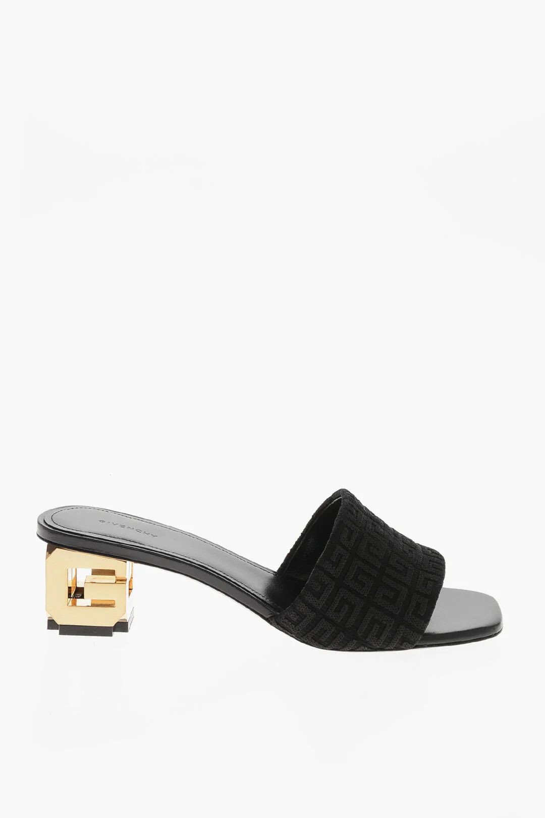Givenchy og1mm0326 Open-Toe Jacquard Fabric Mules in Black Size US 8 / IT 38 - 1 Thumbnail