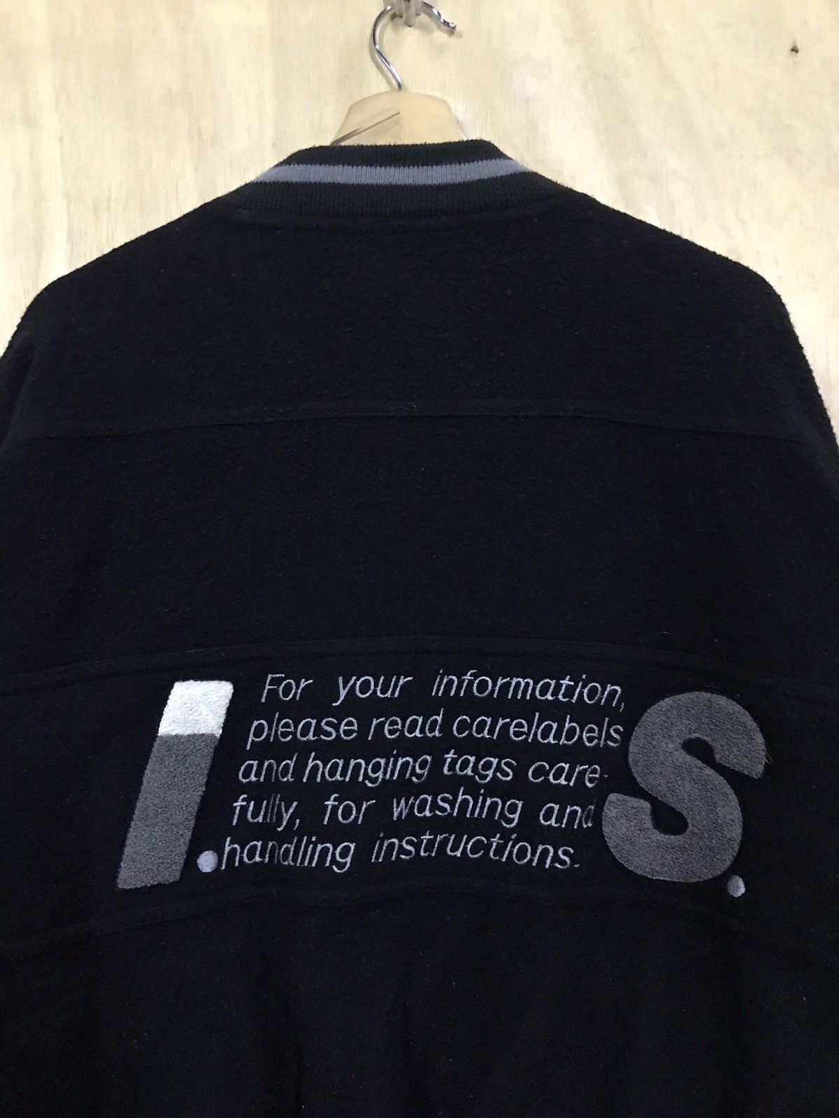 Issey Miyake Vintage 80’s Issey Miyake Leather Sleeve Varsity Jackets Size US M / EU 48-50 / 2 - 14 Thumbnail