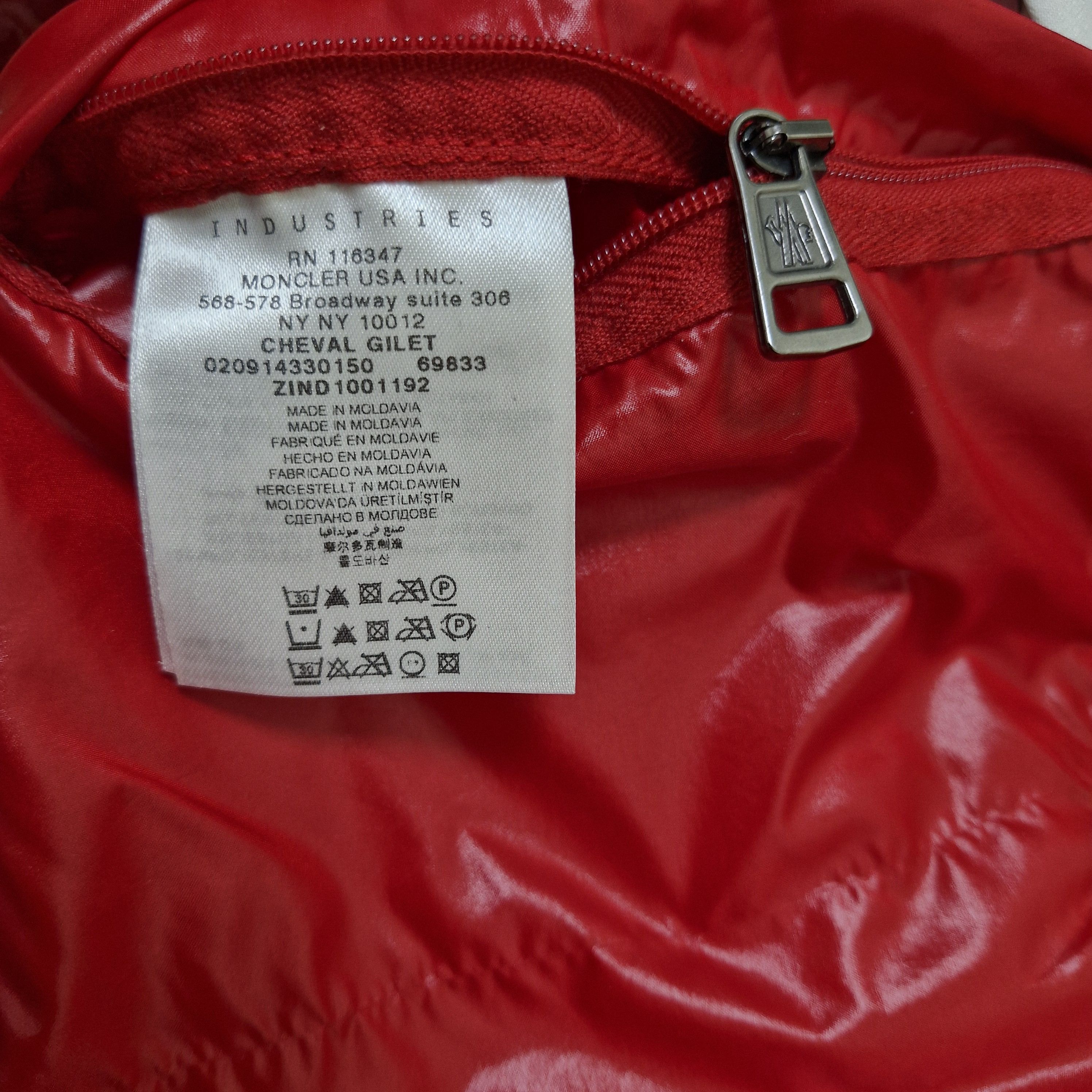 Moncler MONCLER Gilet Red Puffer Vest Size US M / EU 48-50 / 2 - 14 Thumbnail