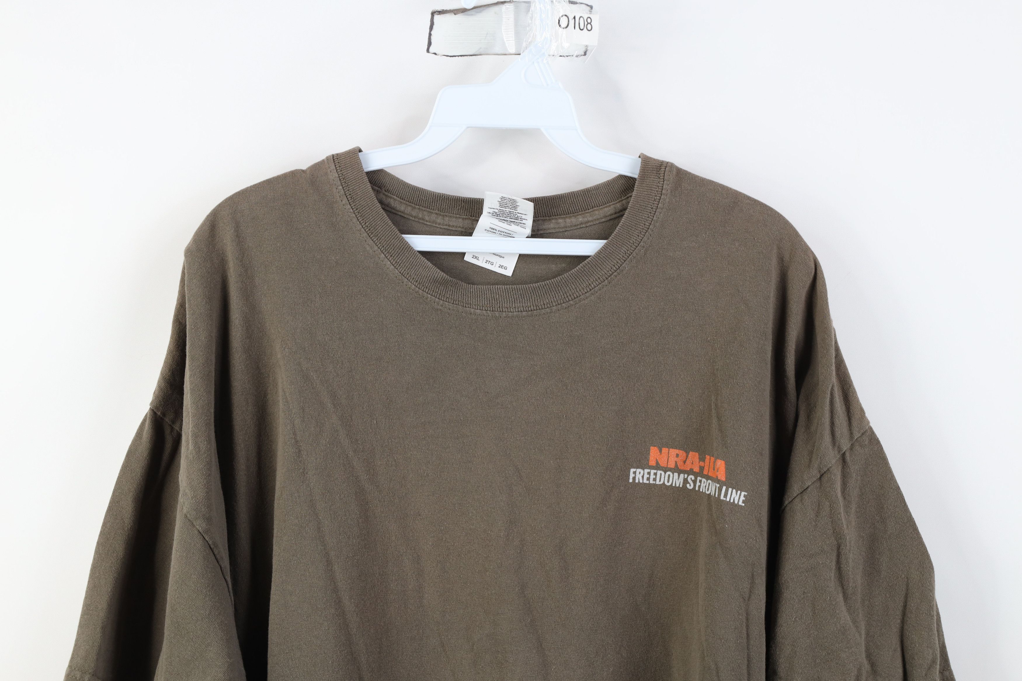 Vintage Vintage Y2K Streetwear NRA ILA Freedoms Front Line T-Shirt Size US XXL / EU 58 / 5 - 2 Thumbnail
