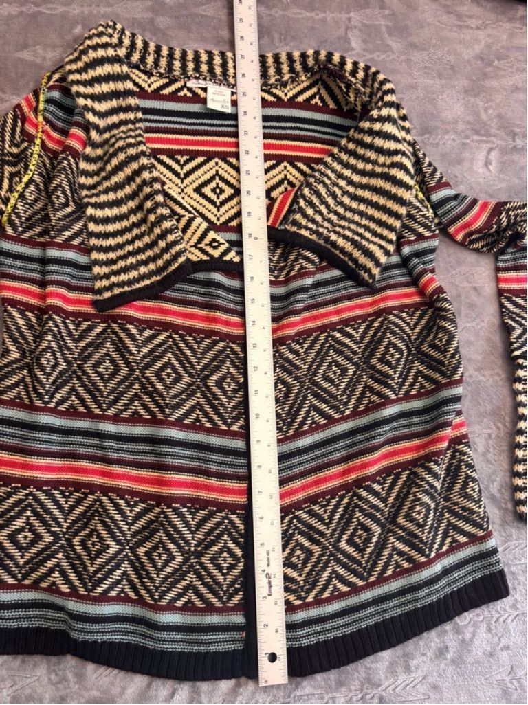 American Rag Women's American Rag Cardigan XS Black Red Patterned Size XS / US 0-2 / IT 36-38 - 4 Thumbnail