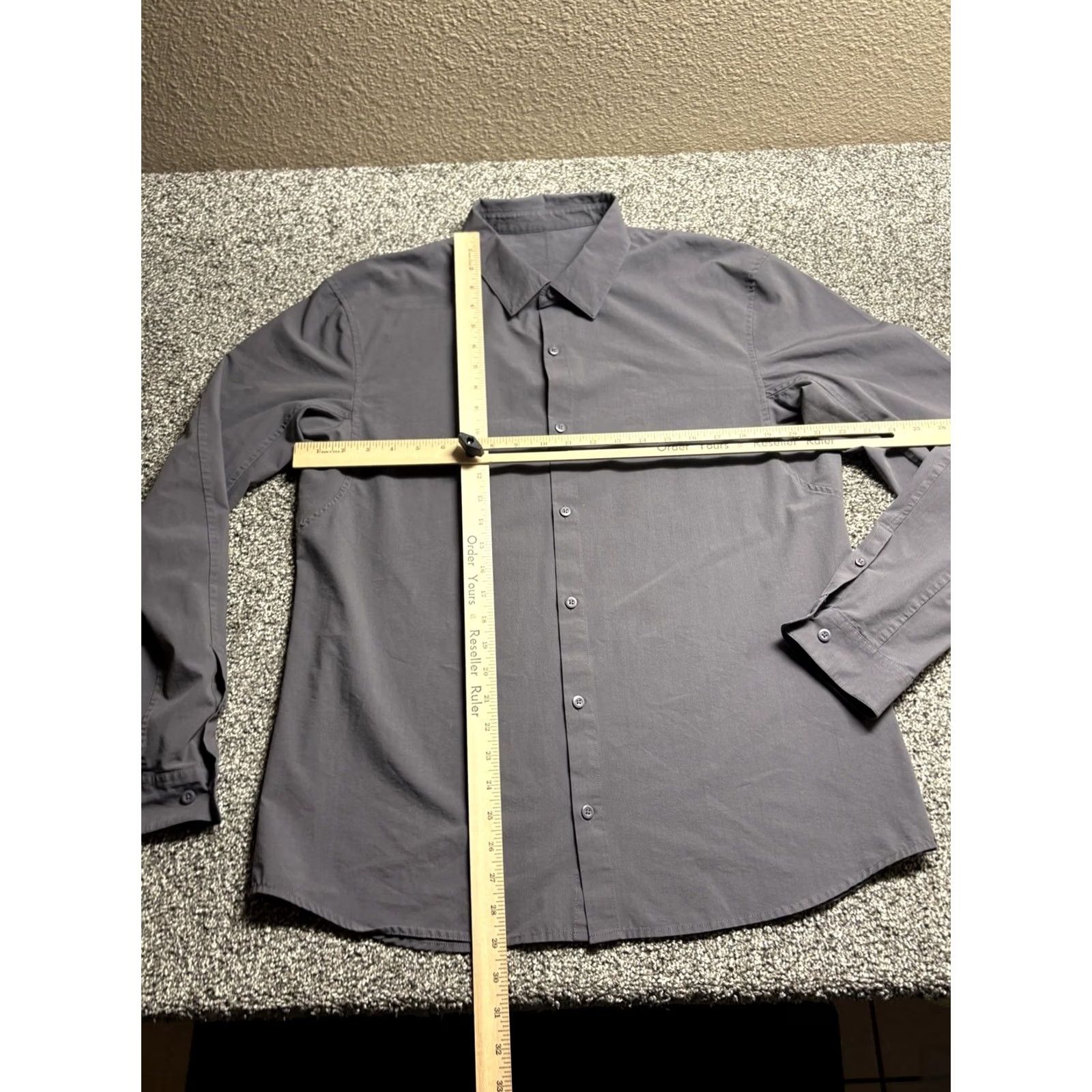Lululemon Lululemon Shirt Mens Large Gray Commission Collared Button Up Long Sleeve Size US L / EU 52-54 / 3 - 6 Thumbnail