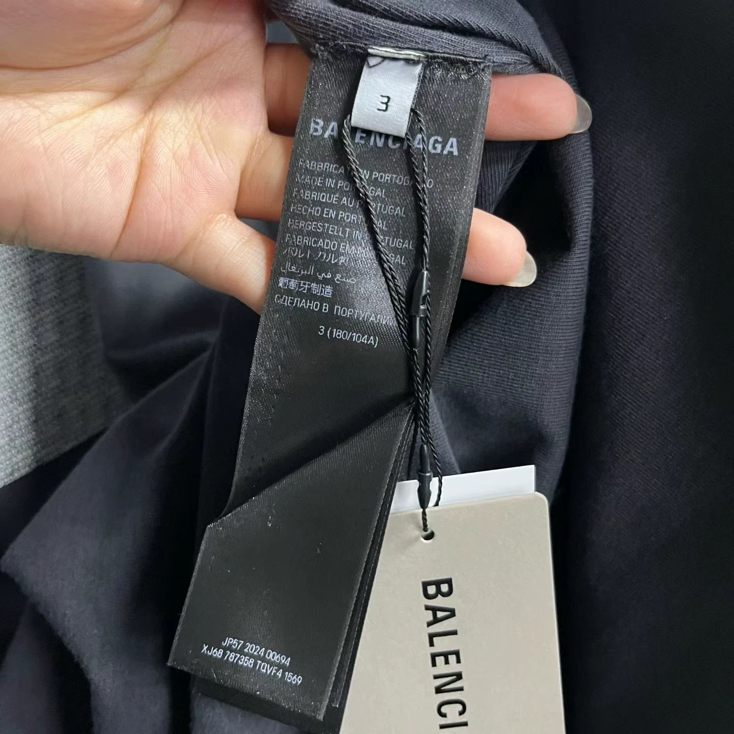 Balenciaga Balenciaga Black Logo Print Short Sleeve T-Shirt Size US L / EU 52-54 / 3 - 3 Thumbnail