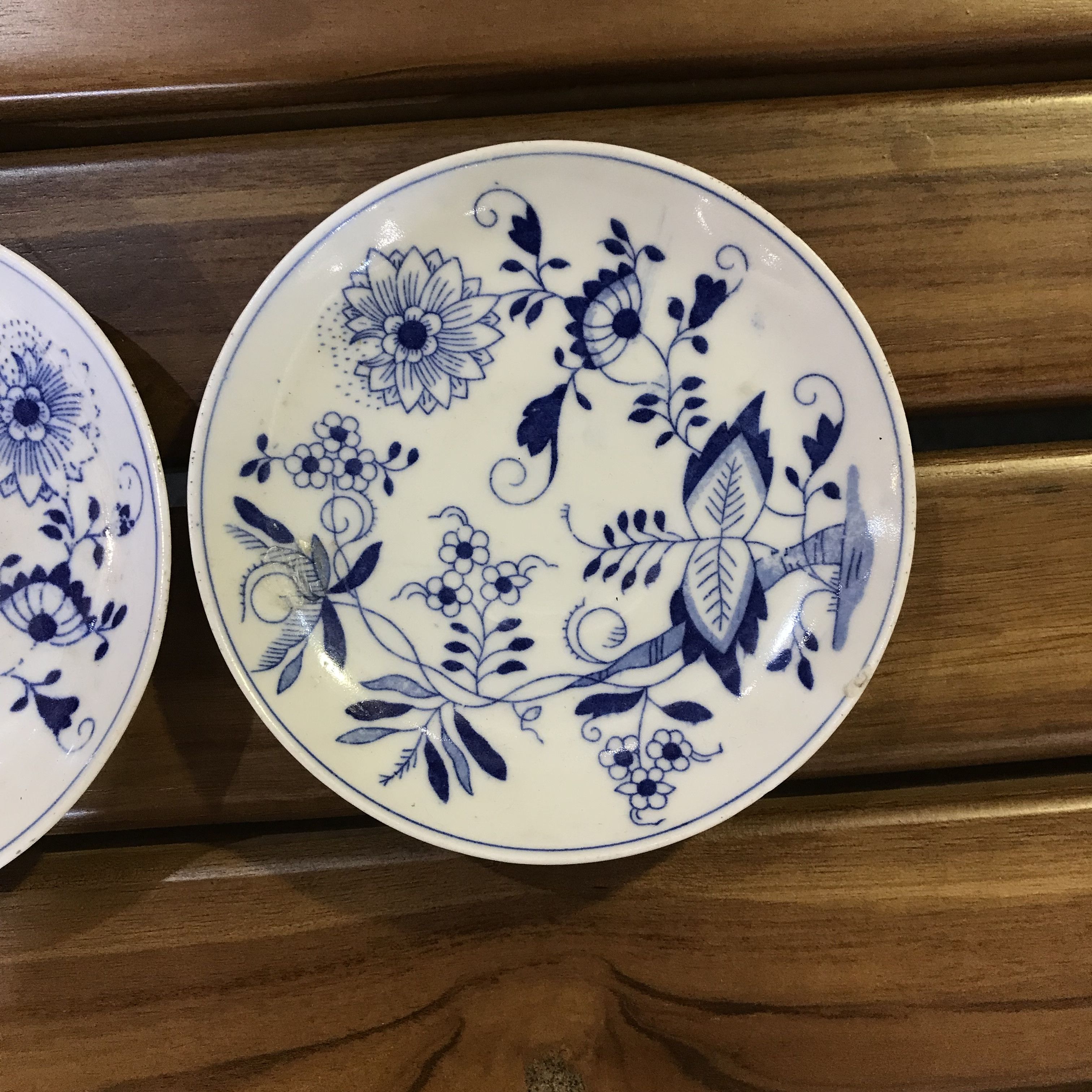 Vintage Set of 2 Franziska Hirsch Dresden Blue Onion Porcelain Size ONE SIZE - 2 Thumbnail