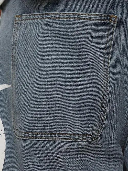 Japanese Brand Akimoto x Yura Loose Fit BioHazard Graphic Jeans Size US 32 / EU 48 - 6 Thumbnail