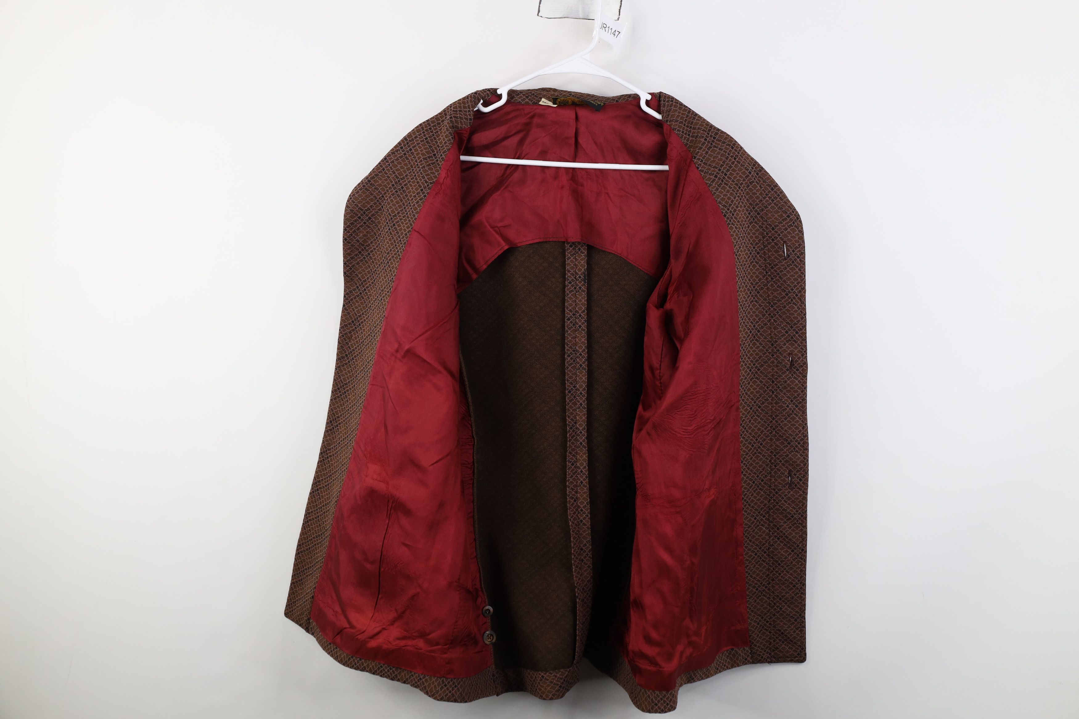 Vintage Vintage 60s 70s Streetwear Knit Button Jacket Blazer Plaid Size US XXL / EU 58 / 5 - 10 Thumbnail