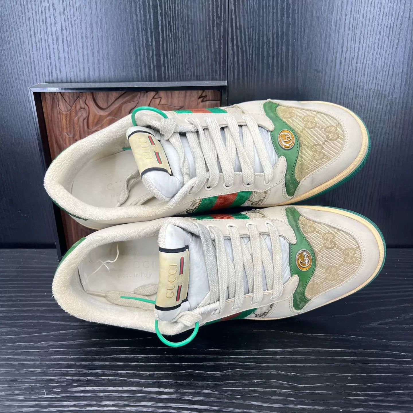 Gucci Gucci Dirty Sneakers Gray Green US 10.5 Like New Size US 11.5 / EU 44-45 - 6 Thumbnail