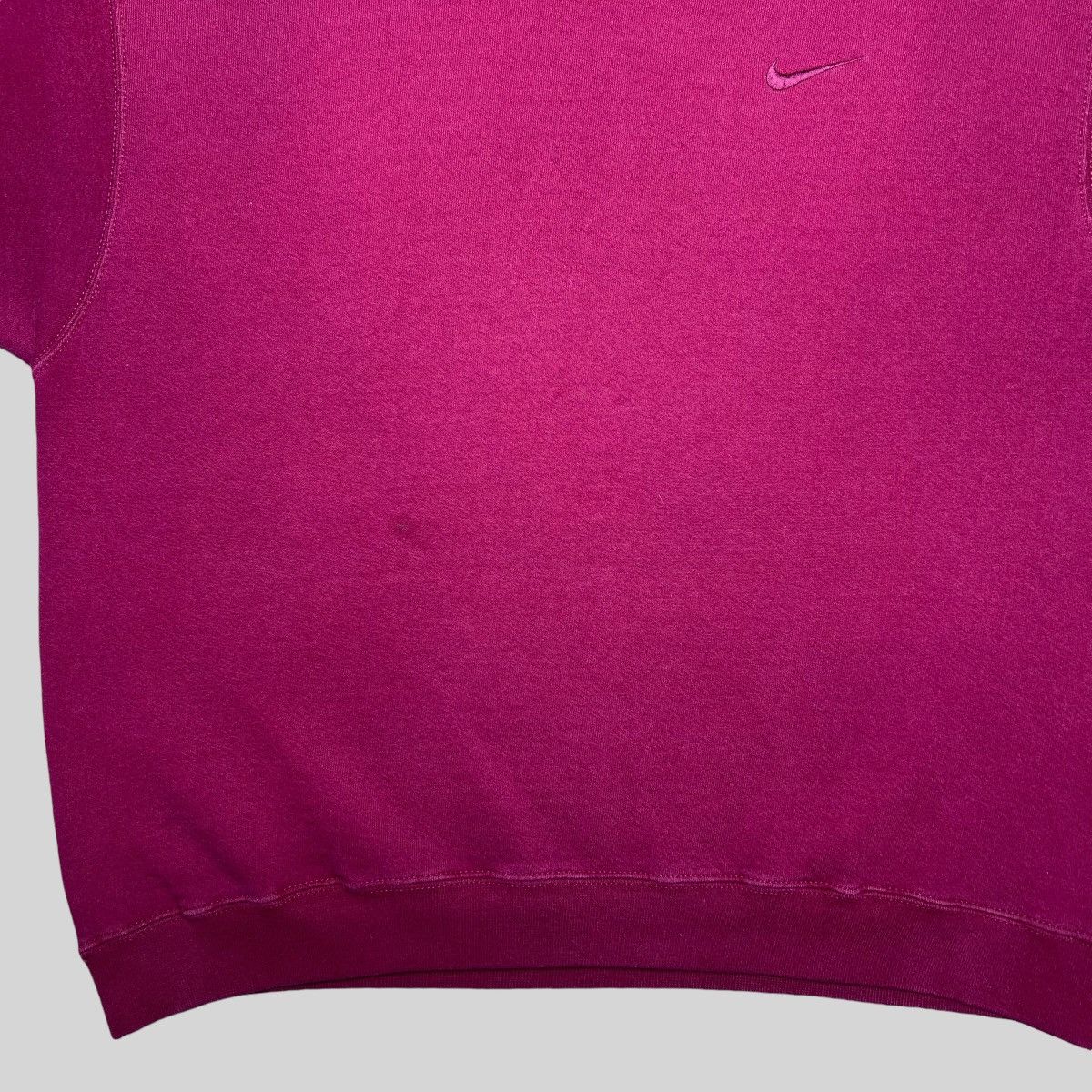 Nike × Vintage Vintage 90s Nike Red Swoosh Embroidered Pull Over Sweatshirt Size US L / EU 52-54 / 3 - 5 Thumbnail