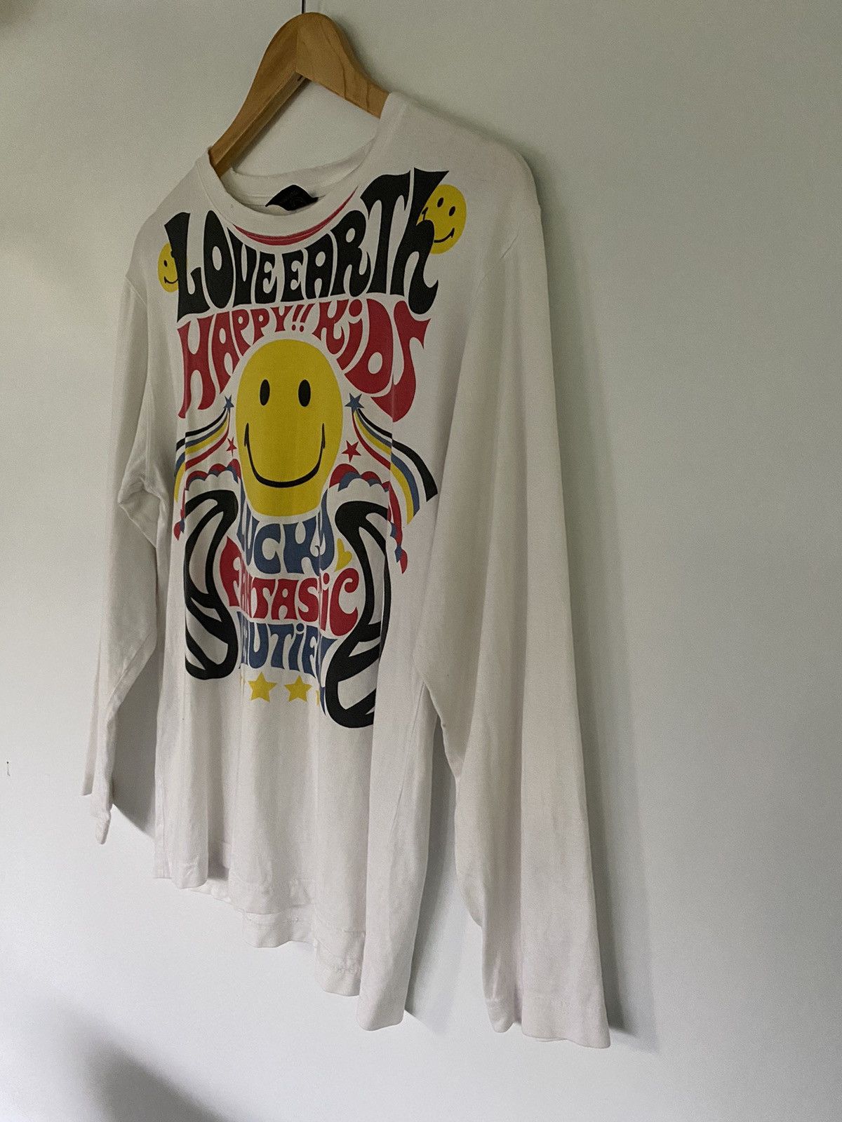 Japanese Brand × Vintage Love Earth Chearful Wear Smile Ladies Long Sleeve T Shirt Size S / US 4 / IT 40 - 4 Thumbnail