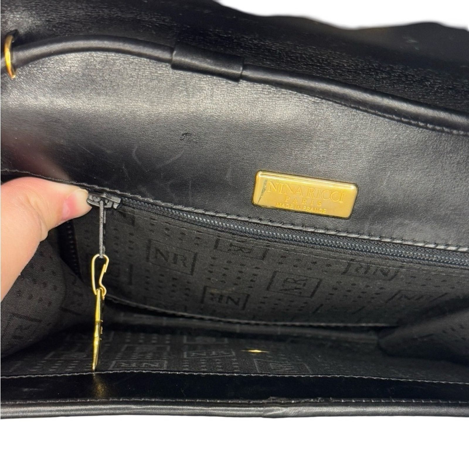 Nina Ricci Nina Ricci Made In Italy Vintage Bow Black Size ONE SIZE - 9 Thumbnail