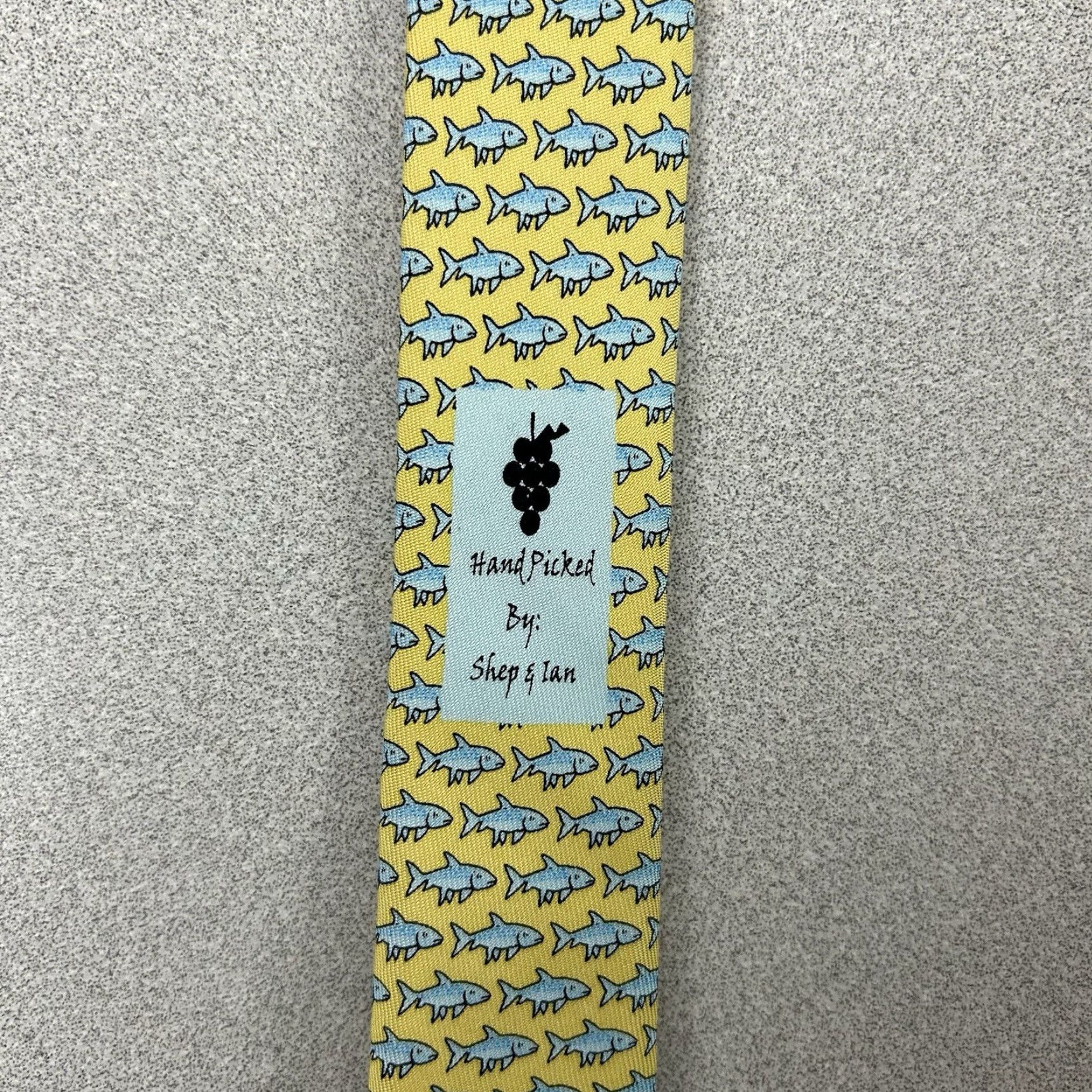 Vineyard Vines Vineyard Vines Bonefish Fish Yellow Necktie 100% Silk Hand Picked Tie Men's 64” Silk Necktie Size ONE SIZE - 5 Thumbnail