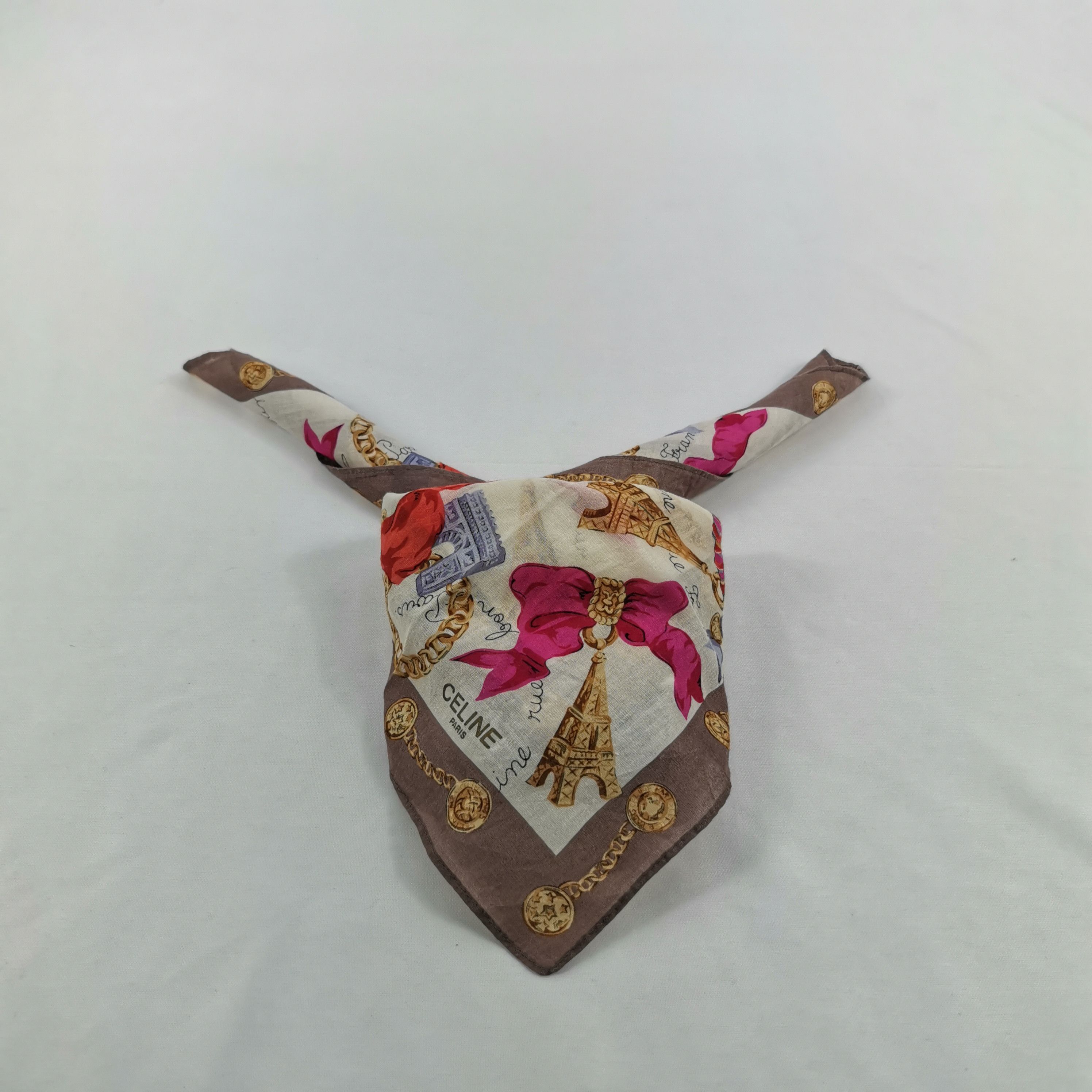 Celine Vintage Celine Paris Handkerchief Bandana Pocket Square Size ONE SIZE - 3 Thumbnail