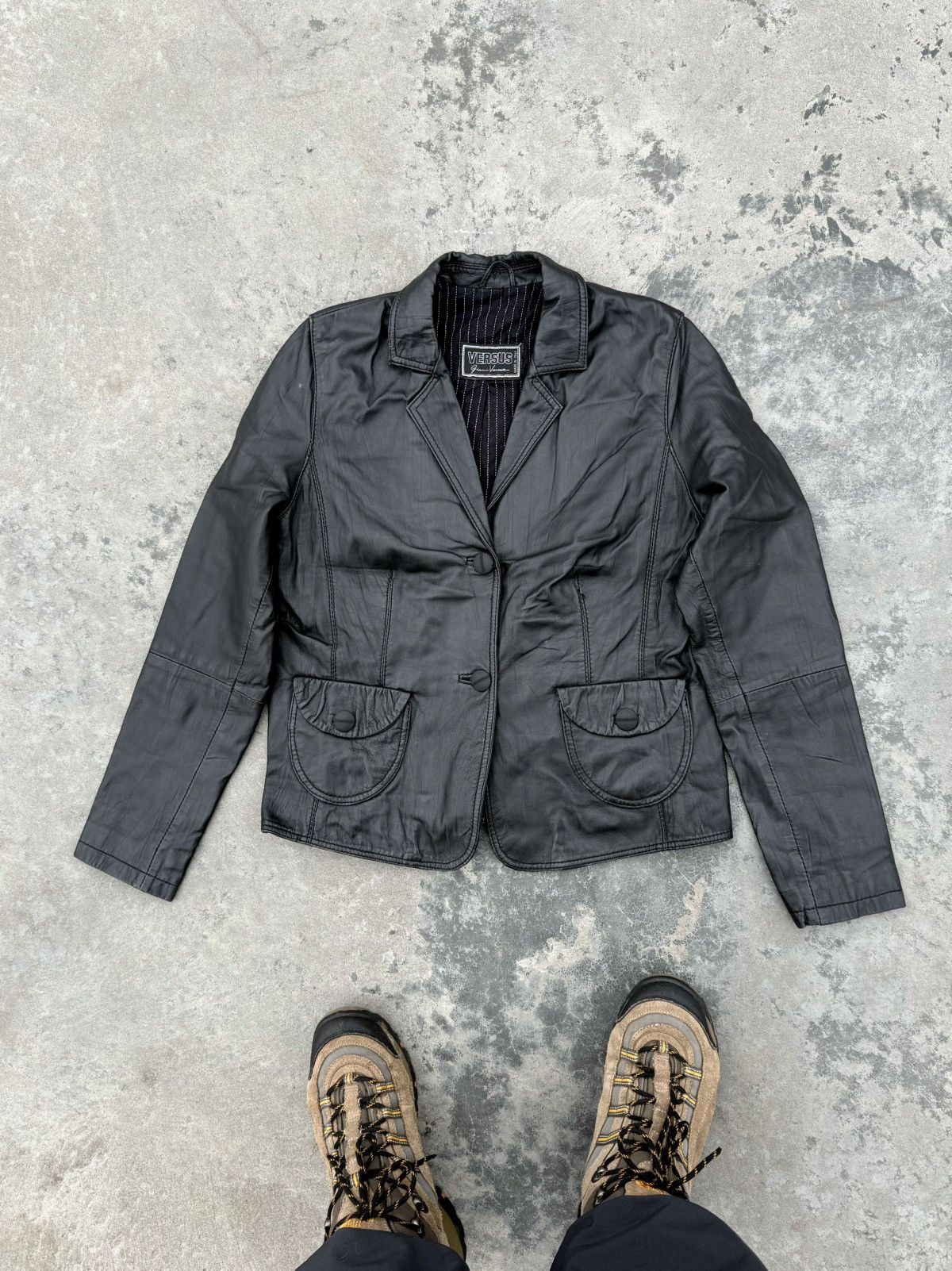 Versus Versace Versus Versace Real Leather Old many Y2k Jacket Size M / US 6-8 / IT 42-44 - 3 Thumbnail