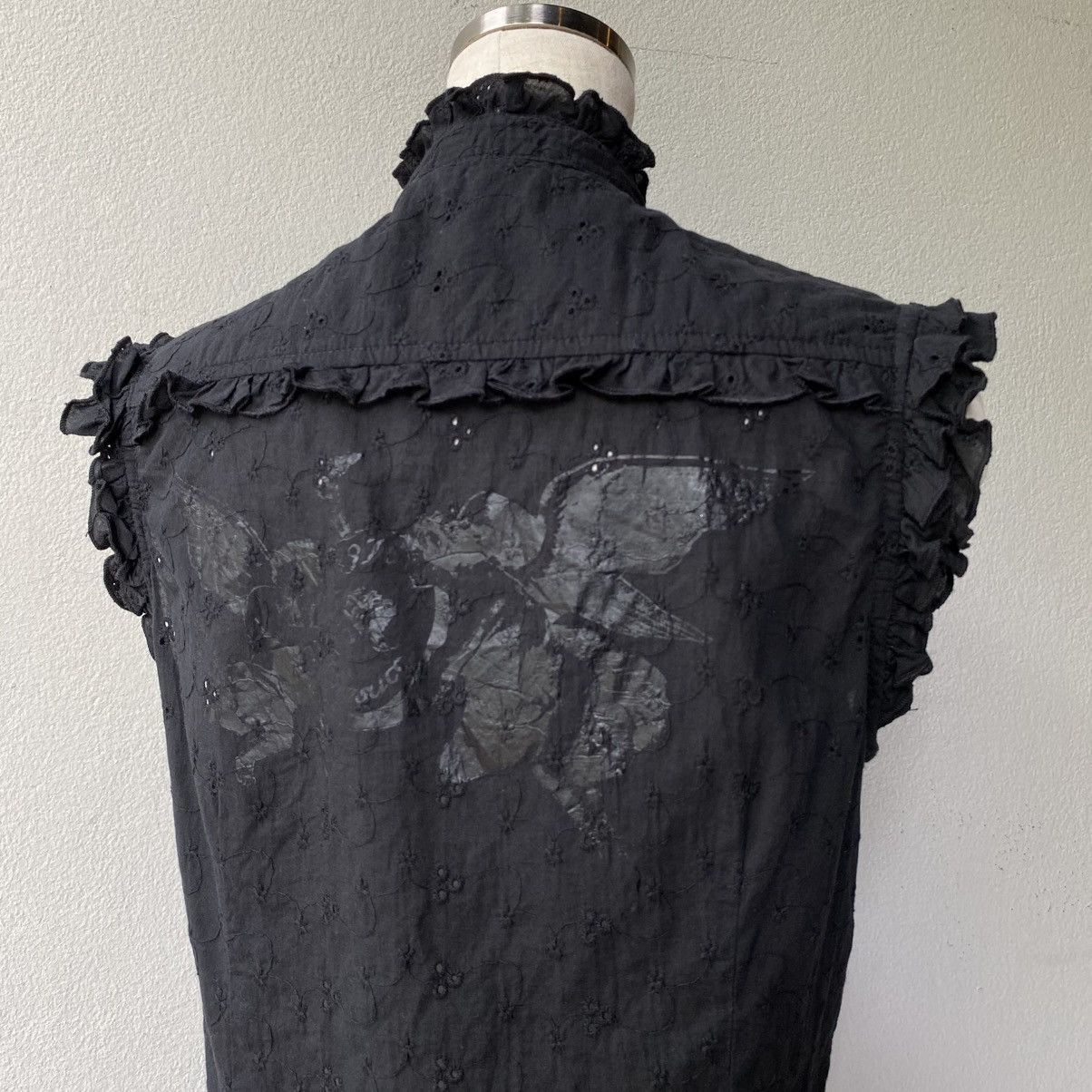 Japanese Brand Parasuco Denim Legend Y2K Punk Sleeveless fitted top Size S / US 4 / IT 40 - 19 Thumbnail