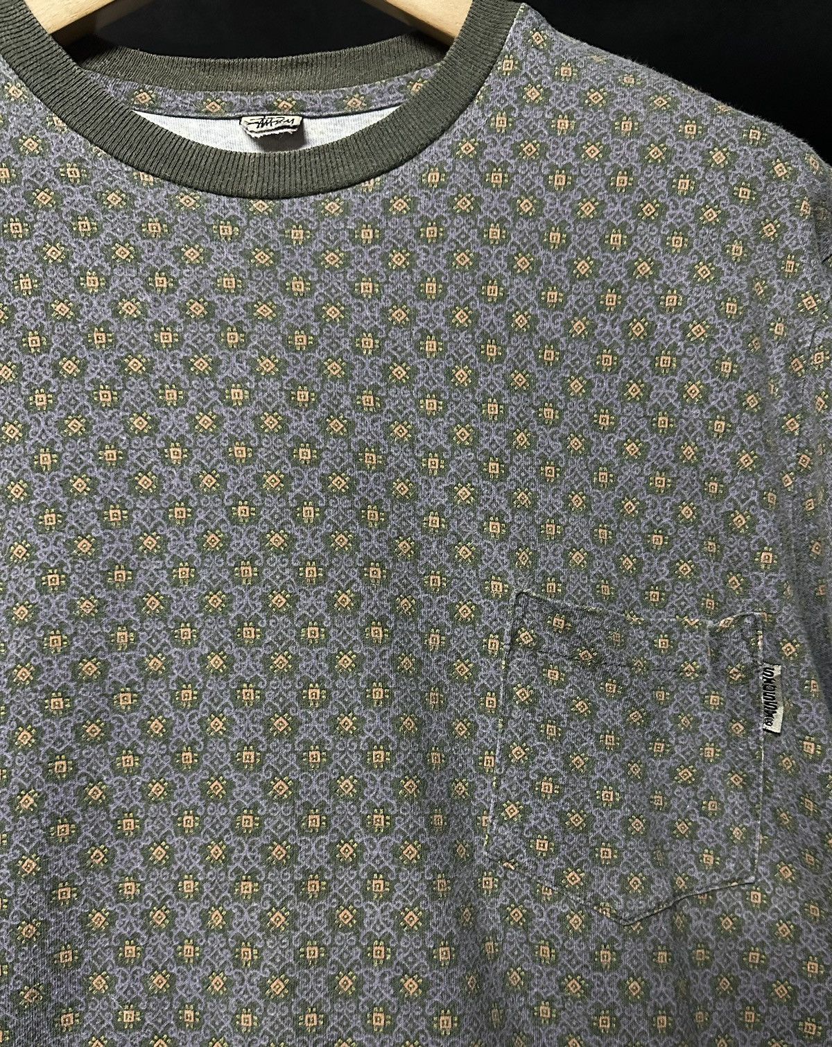 Stussy Rare Vintage 80s Stussy Polka Dot Pocket Tee Size US L / EU 52-54 / 3 - 11 Thumbnail