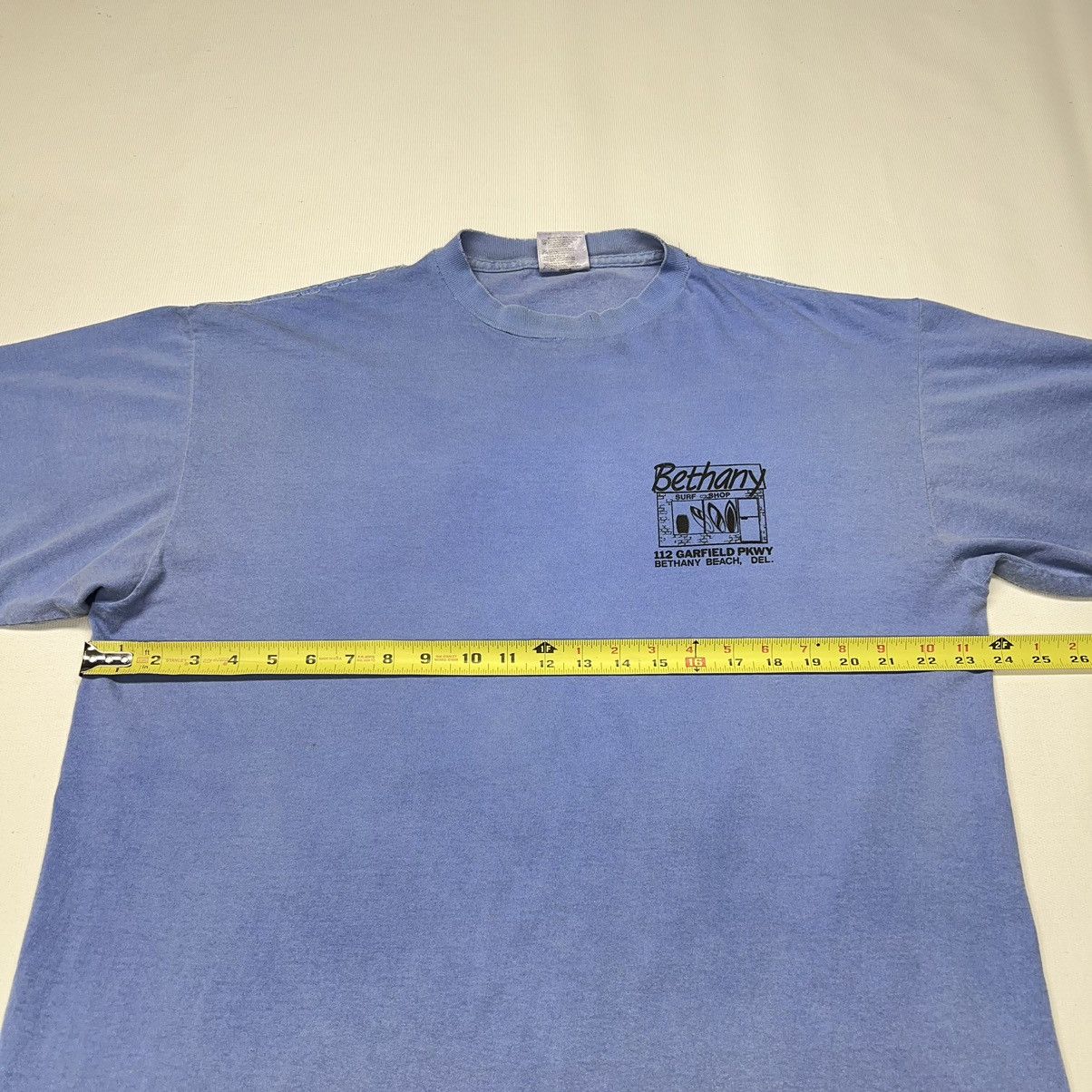 Vintage VTG Surf Shop Tee Shirt Blue Oneita Faded Single Stitch Size US XL / EU 56 / 4 - 22 Thumbnail