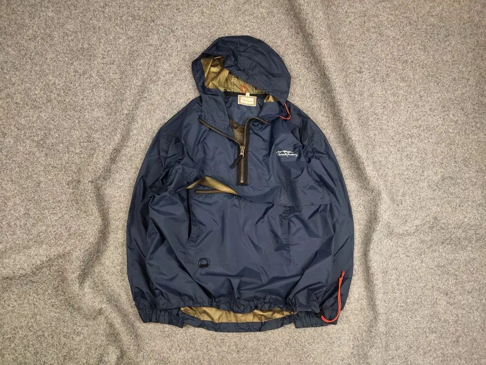 Rare Vintage 90's Burberry Big Logo Anorak Zip Pocket Jacket
