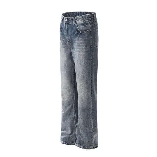 Jean American high street retro washed distressed flared jeans Size US 32 / EU 48 - 2 Thumbnail