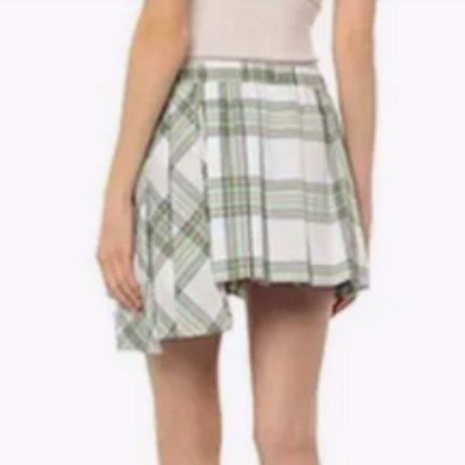 N21 N21 tartan Mini skirt green and white size 8 Size 30" / US 8 / IT 44 - 4 Thumbnail