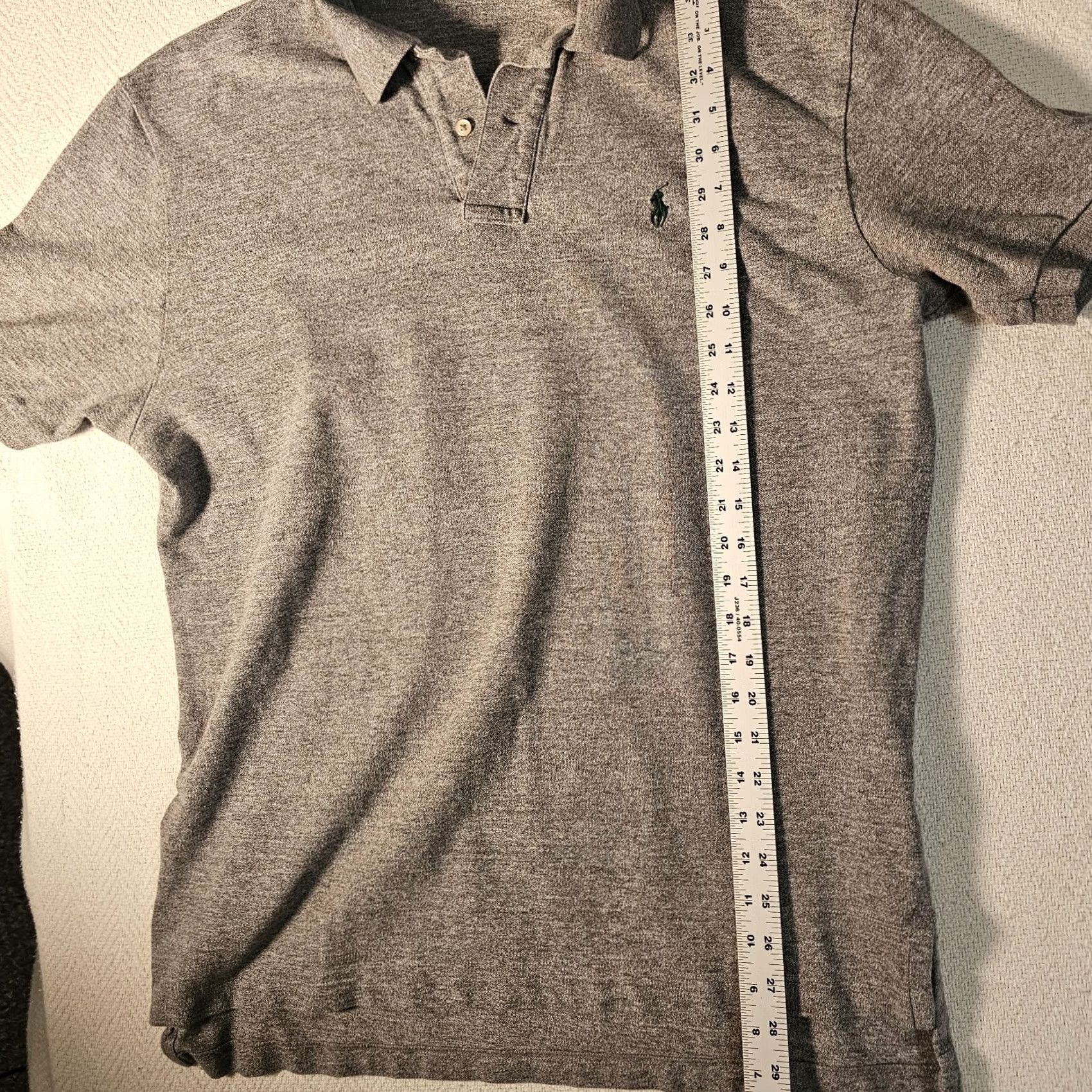Polo Ralph Lauren Polo by Ralph Lauren Polo Men's Gray Short Sleeve Cotton Casual Shirt XL Logo Pony Embroidered Button Up Polo Shirt Size US XL / EU 56 / 4 - 4 Thumbnail