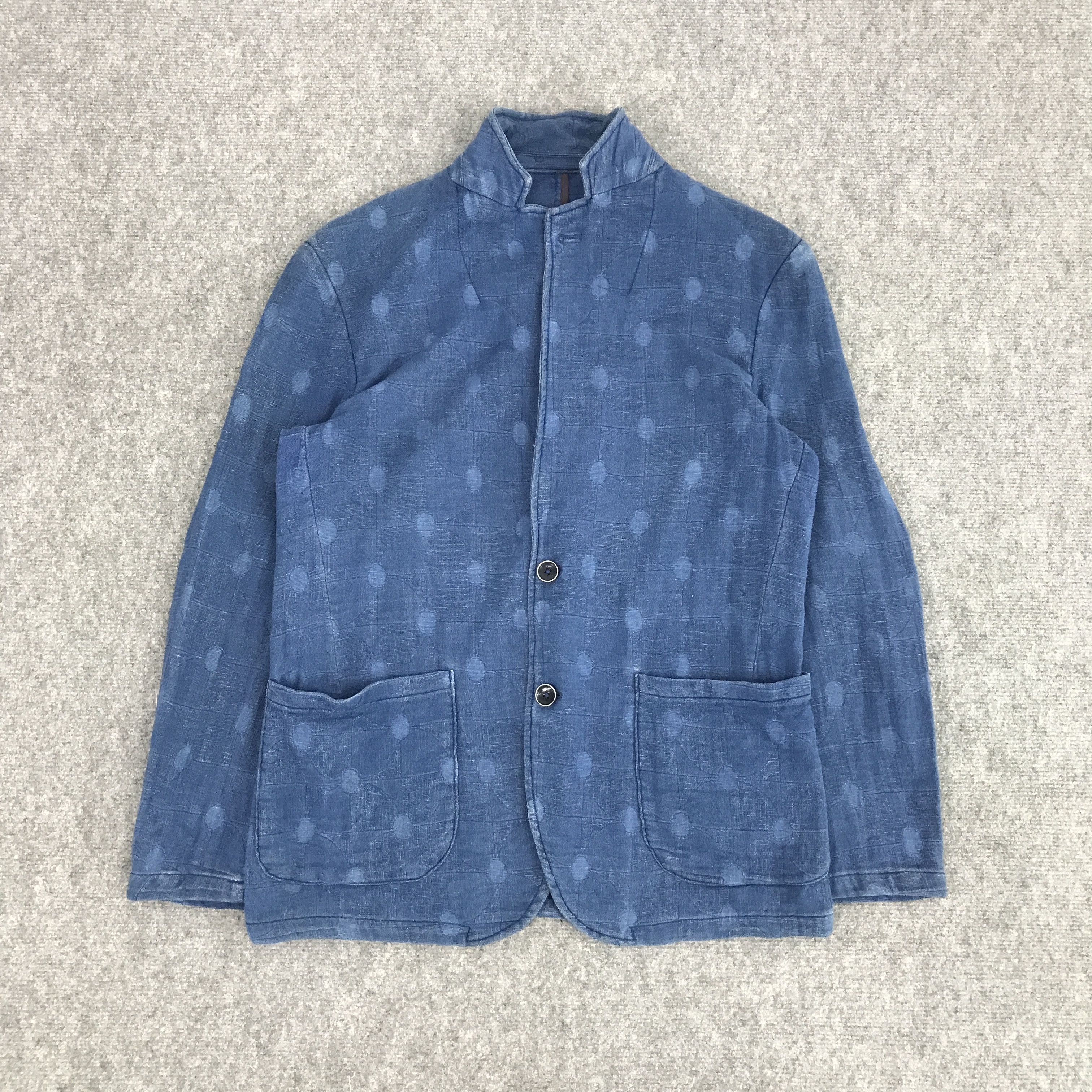 Indigo × Japanese Brand G STAGE INDIGO COTTON BLAZER JACKET Size US M / EU 48-50 / 2 - 1 Thumbnail