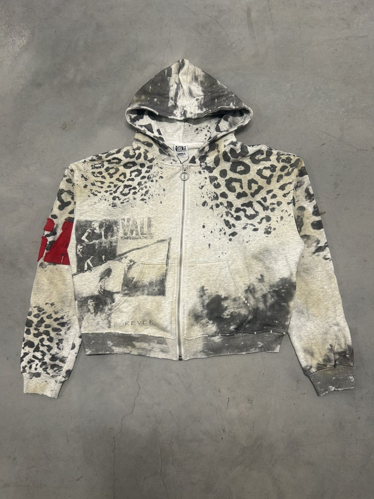 Comfrt Camo Crop Zip Hoodie | White Oak | Oversized | XL BELVET 
