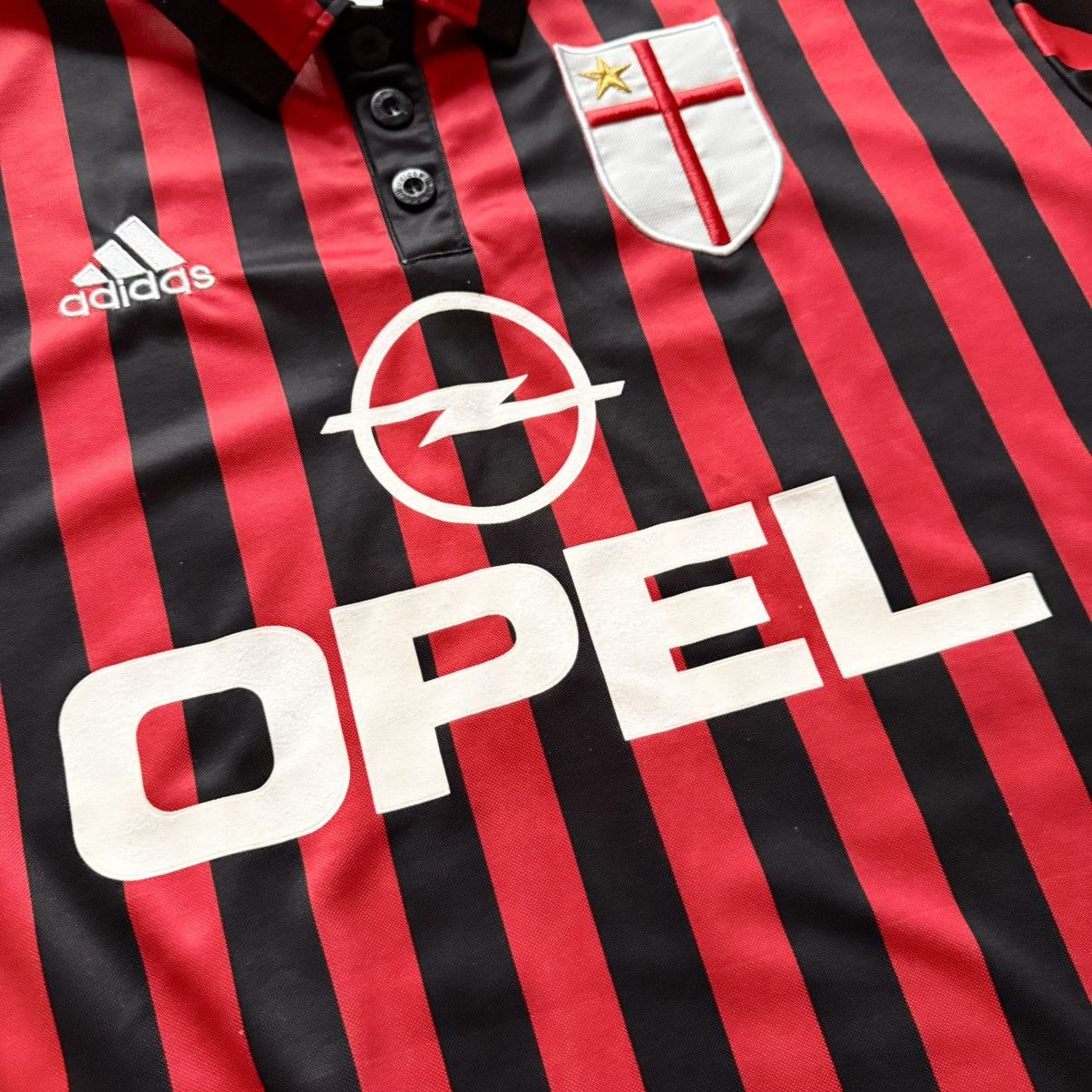Vintage Retro Replica Adidas Milan 1999-00 Red Home Shirt Jersey Tee Size US XL / EU 56 / 4 - 5 Thumbnail