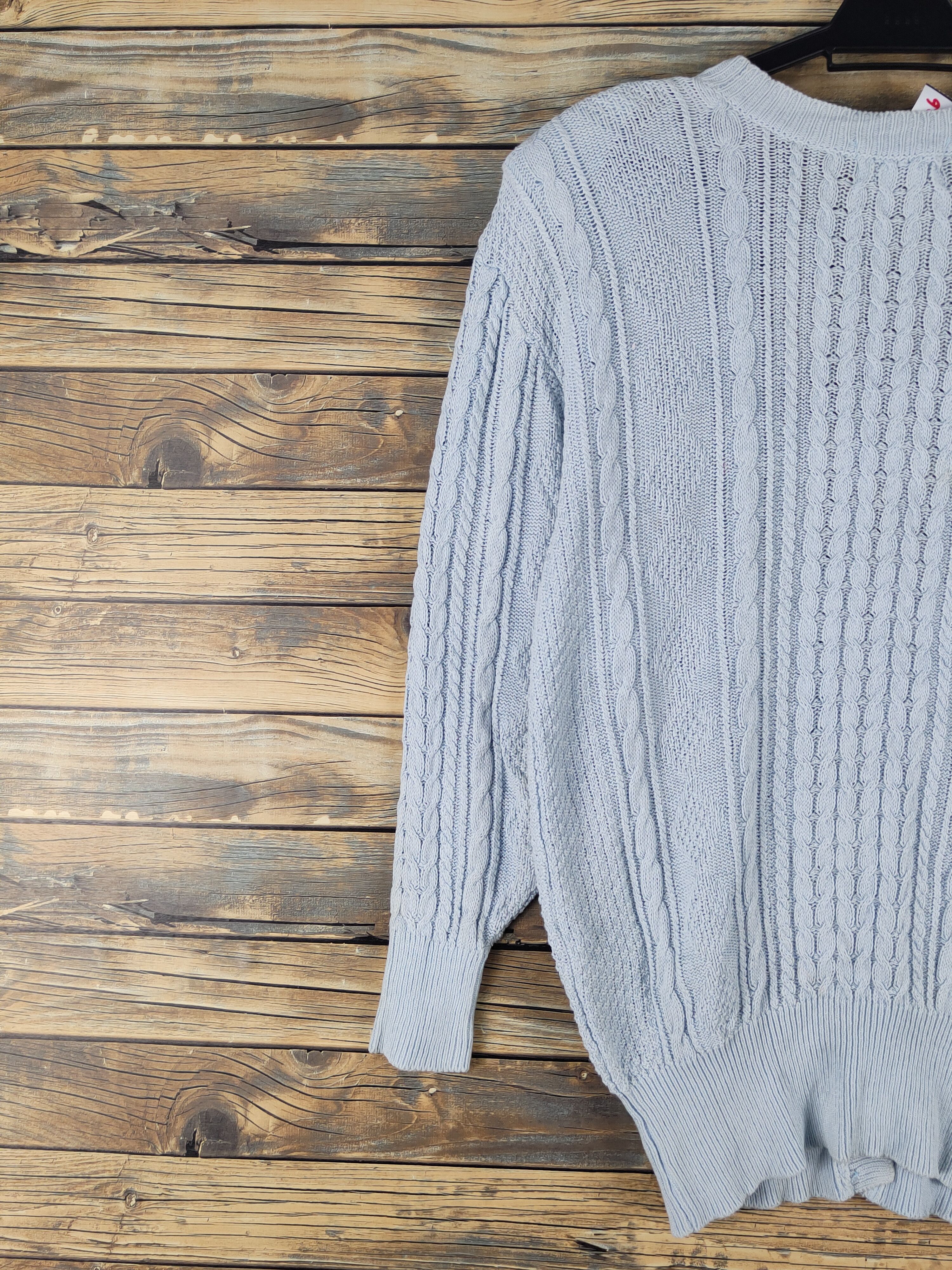 Aran Isles Knitwear × Japanese Brand Liberal Blue Knitwear Cardigan #W1266 Size M / US 6-8 / IT 42-44 - 8 Thumbnail