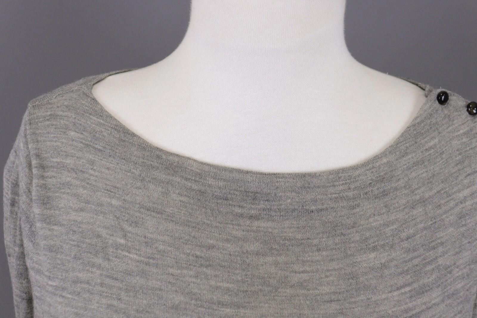 J.Crew J. Crew Gray Merino Wool Sweater Long Sleeve Top Size L Size L / US 10 / IT 46 - 4 Thumbnail