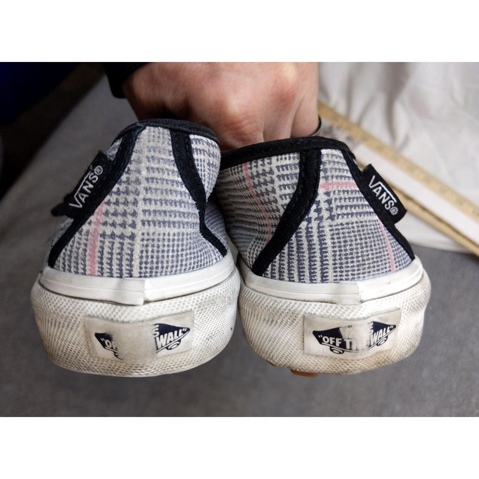 Vans Vans Sneakers Mary Jane Womens 7 37 Gray Plaid Strap Low Top Shoes Size M / US 6-8 / IT 42-44 - 3 Thumbnail