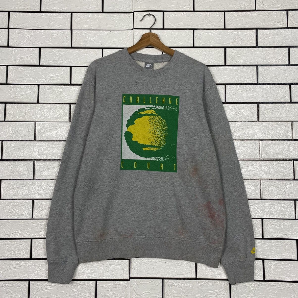 Nike 📌Vintage Sweatshirt Nike Challenge Court Big Logo Size US L / EU 52-54 / 3 - 2 Thumbnail