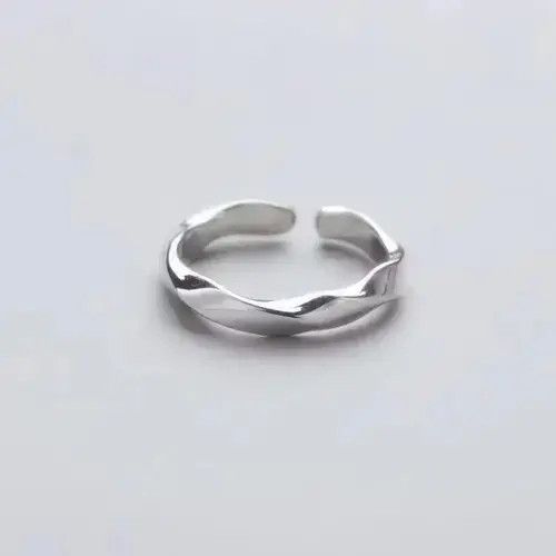 Jewelry Wave Alloy Open Ring Size ONE SIZE - 3 Thumbnail