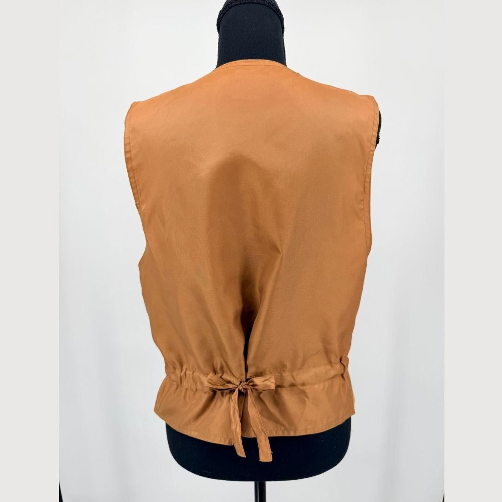 Other Vintage Camel Suede Leather Vest Tie Back M- festival vibes Size M / US 6-8 / IT 42-44 - 5 Thumbnail