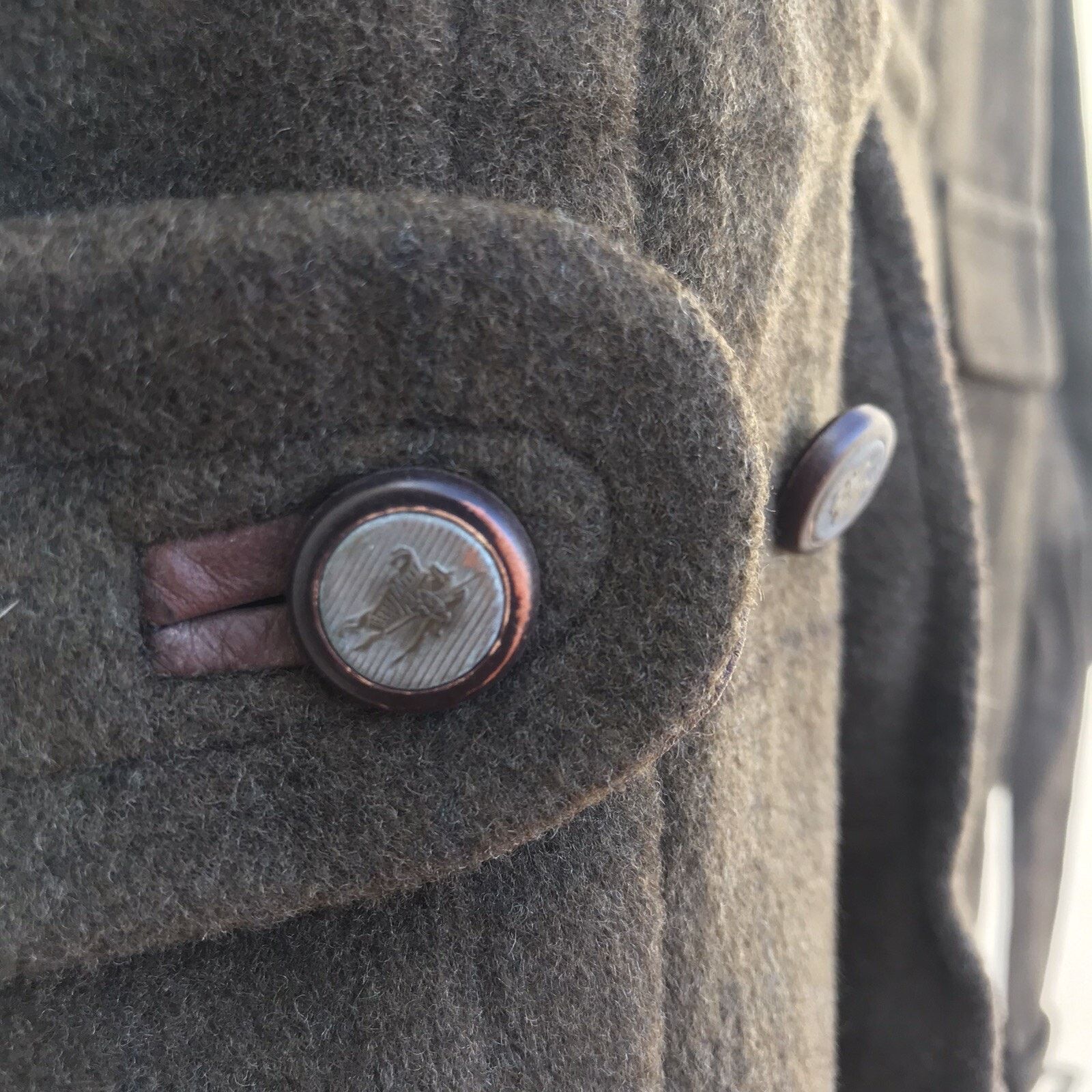Burberry Vintage Burberry trench Coat VERGIN wool belted green olive Size US M / EU 48-50 / 2 - 11 Thumbnail